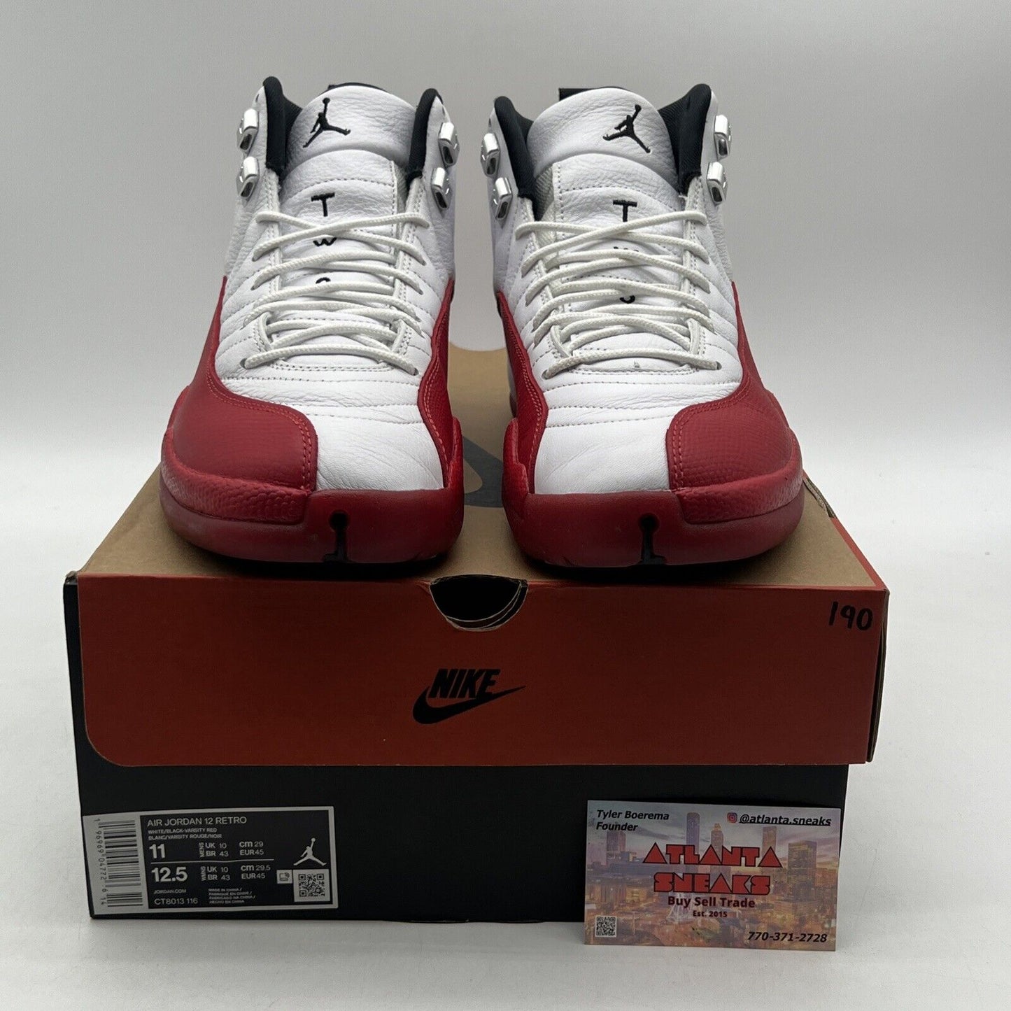 Size 11 - Jordan 12 Retro 2023 Mid Cherry White Leather (CT8013-116)