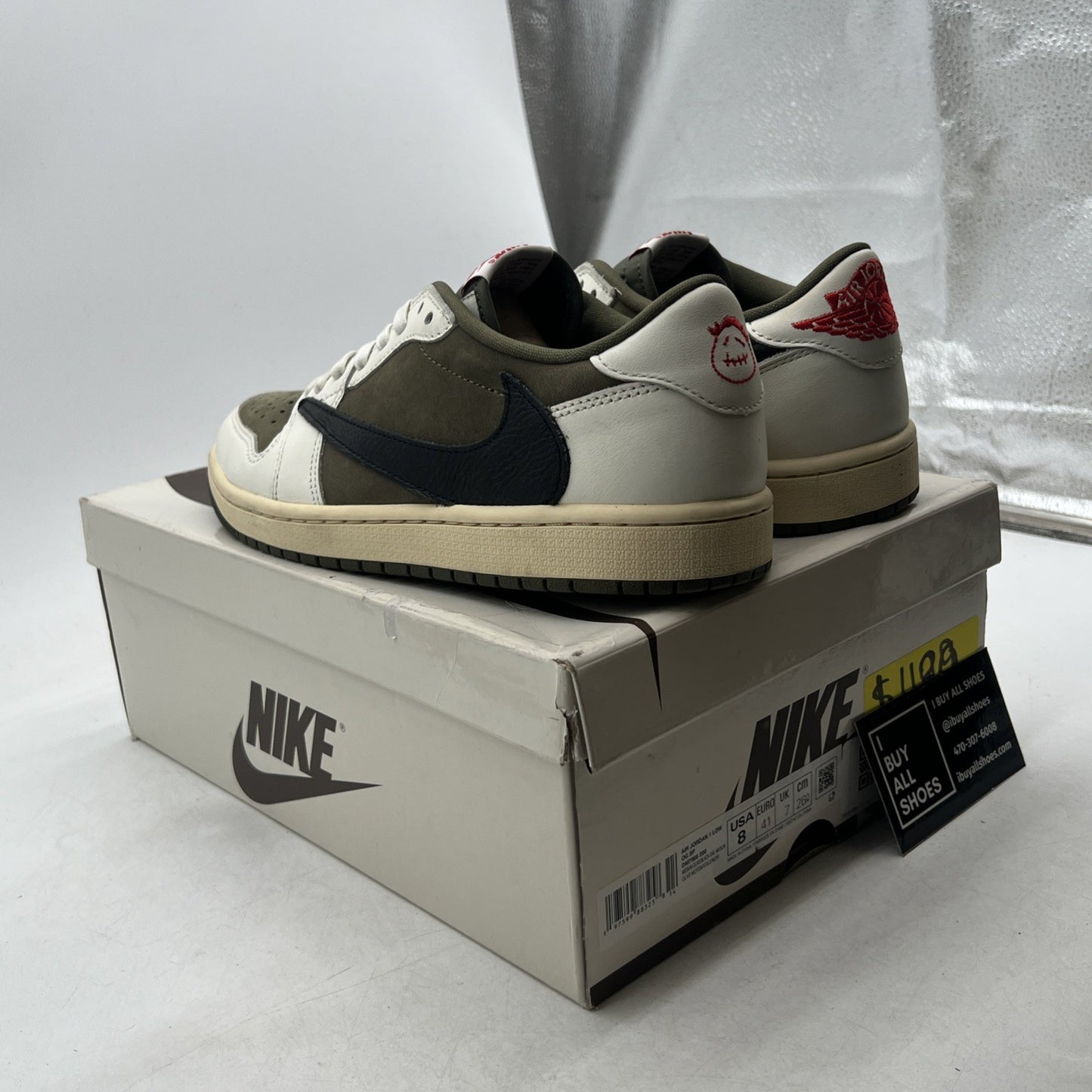 Size 8 - Travis Scott x Air Jordan 1 Retro OG SP Low Reverse Olive / Medium