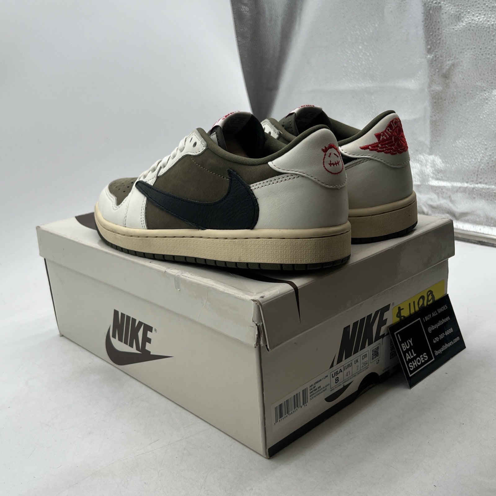 Size 8 - Travis Scott x Air Jordan 1 Retro OG SP Low Reverse Olive / Medium