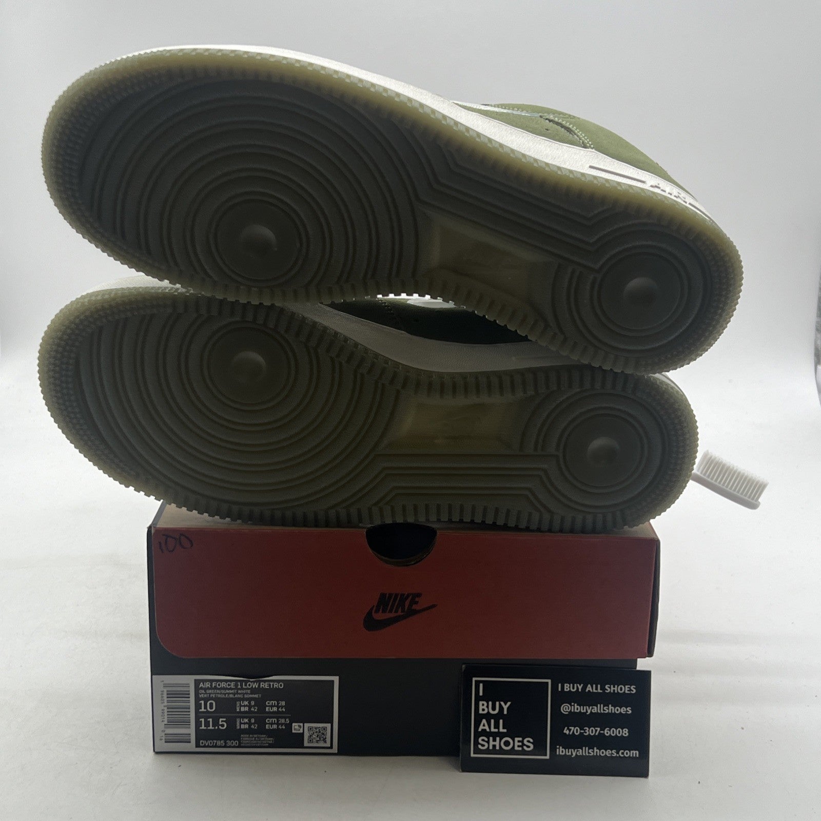Size 10 - Nike Air Force 1 Jewel Color of the Month - Oil Green (DV0785-300)