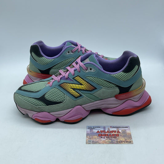 Size 10 - New Balance 9060 Warped Blue Black Pink Purple Red Suede (U9060WRB)