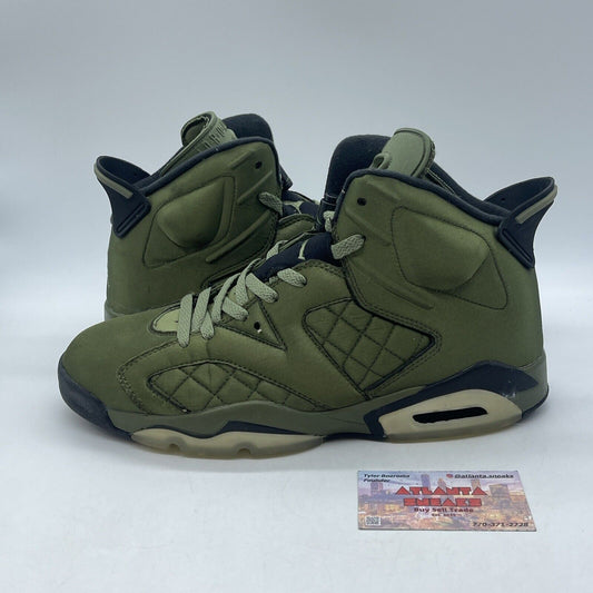 Size 12 - Air Jordan 6 Retro Pinnacle Flight Jacket Green Suede (AH4614-303)