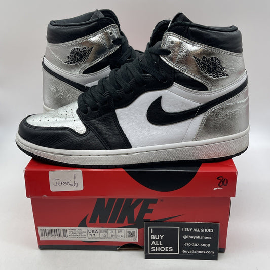 Size 11W- Air Jordan 1 High OG Metallic Silver (CD0461-001)