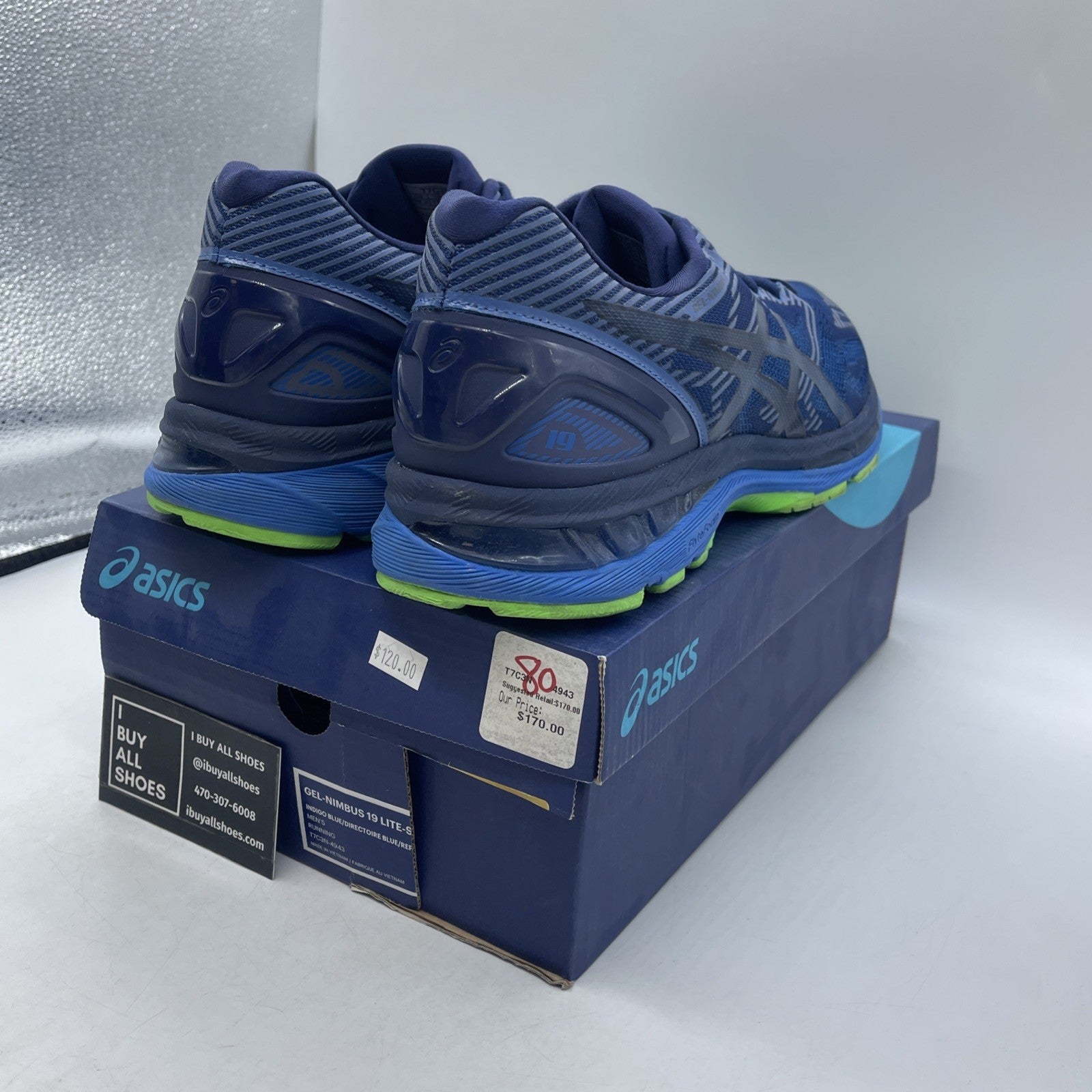 Size 11.5 - Asics Gel Nimbus 19 Indigo Blue (T7C3N)