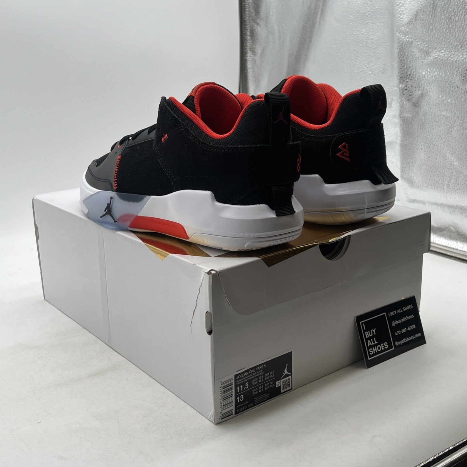 Size 11.5 - Jordan One Take 5 Black Habanero Red (FD2335-006)