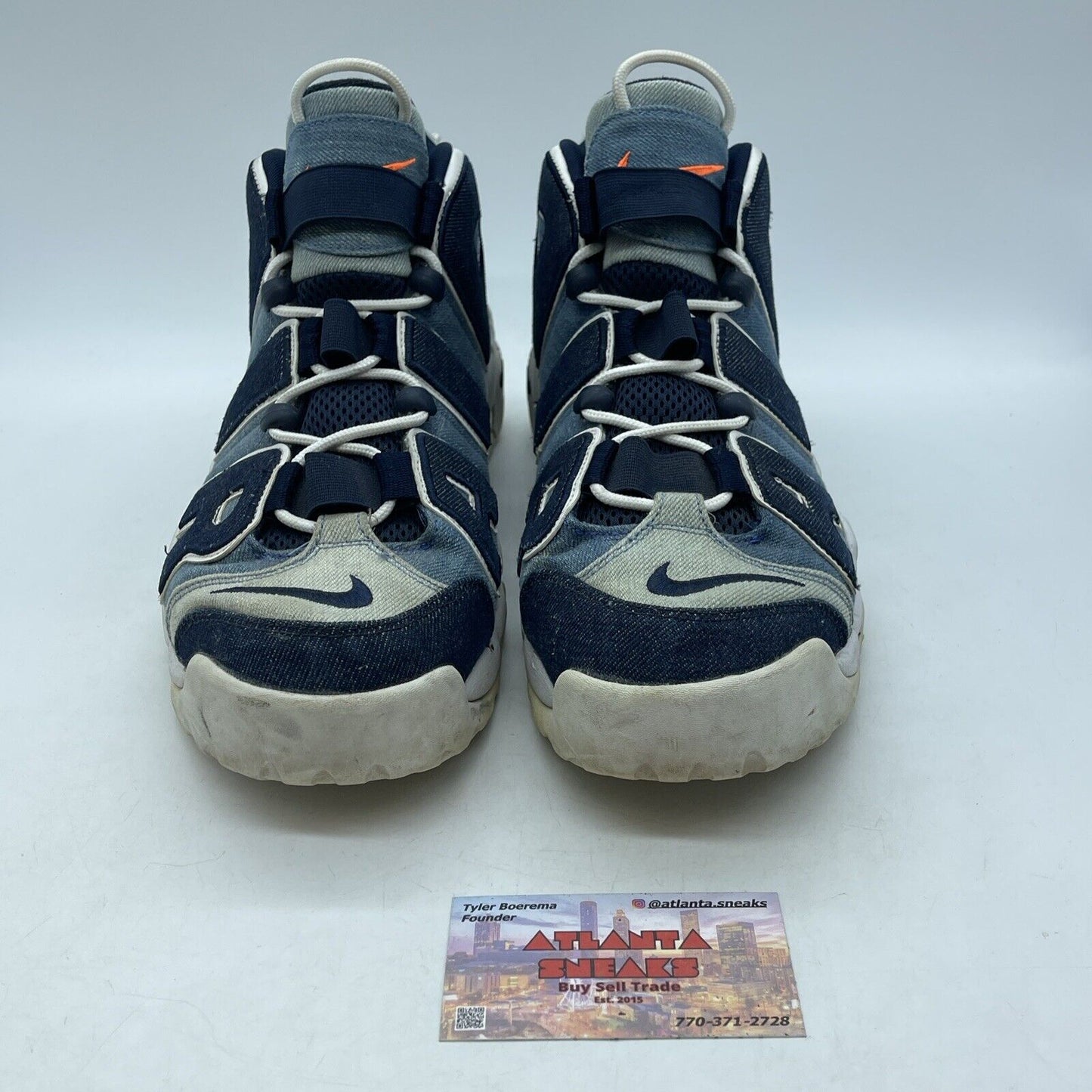 Size 11.5 - Nike Air More Uptempo 96 Denim Blue White Suede (CJ6125-100)