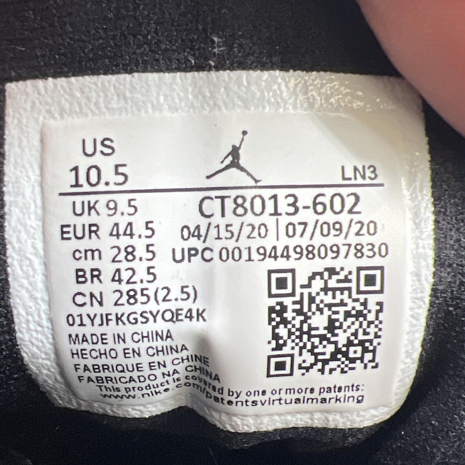 Size 10.5 - Air Jordan 12 Retro Reverse Flu Game 2020 (CT8013-602)