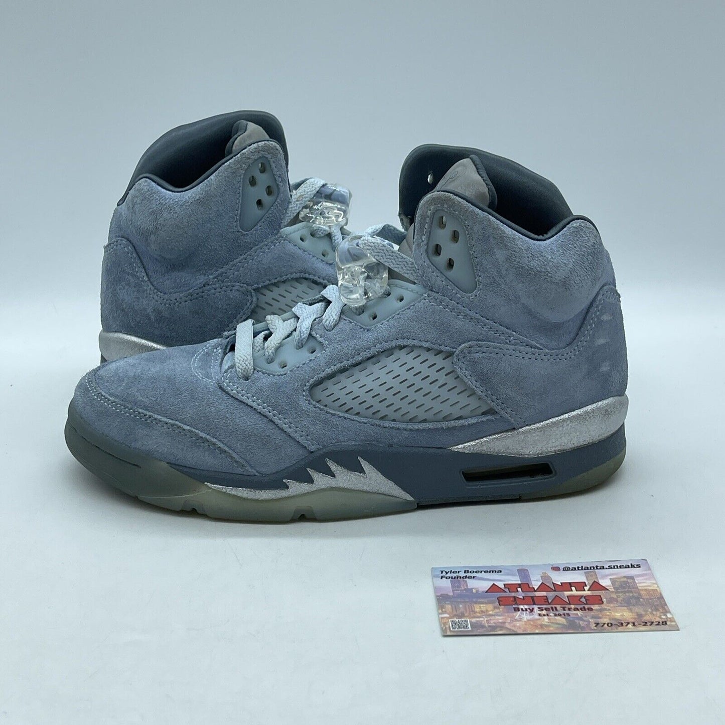 Size 7.5W- Air Jordan 5 Retro Blue Bird Sliver (DD9336-400)