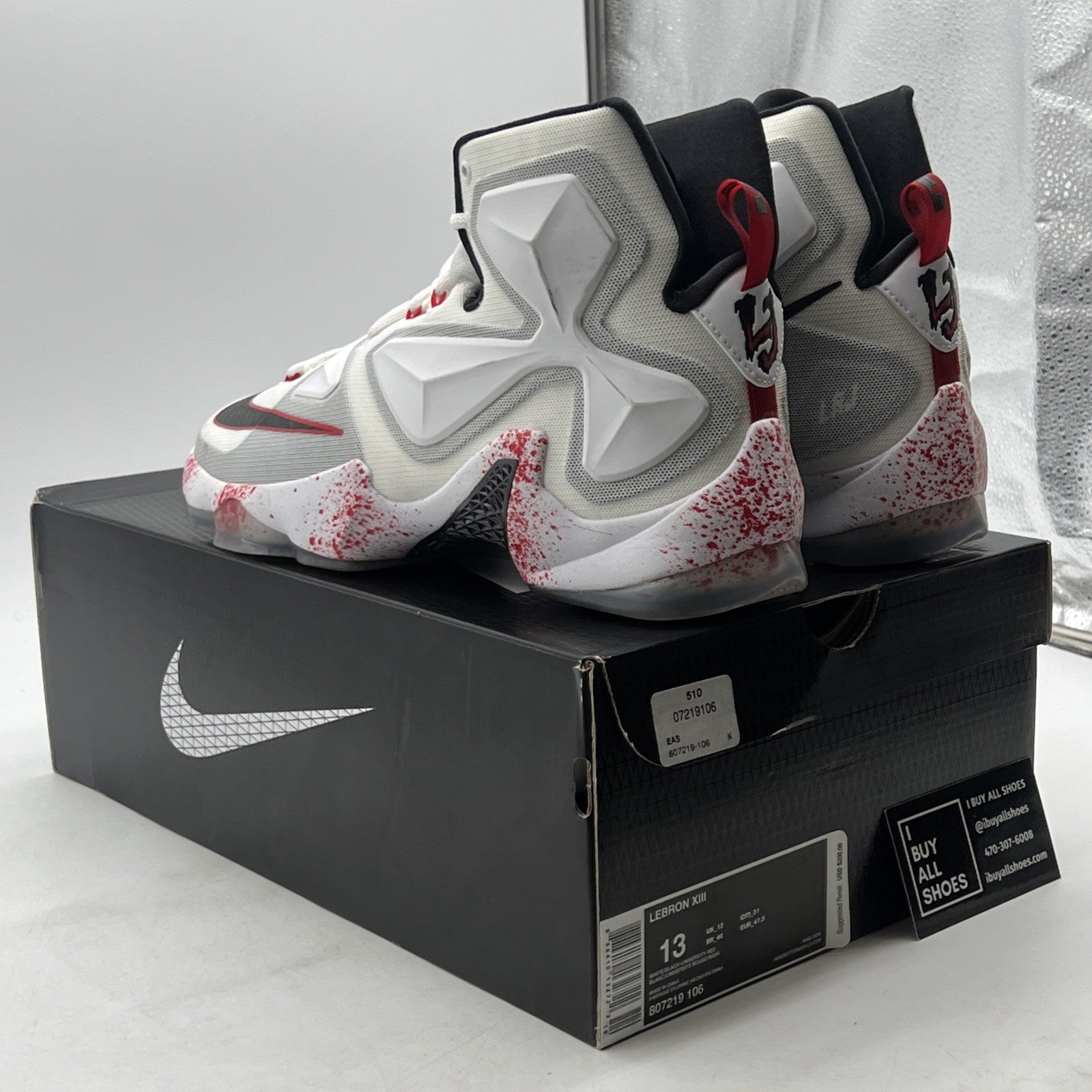 Size 13 - Nike LeBron 13 Friday the 13th (807219-106)
