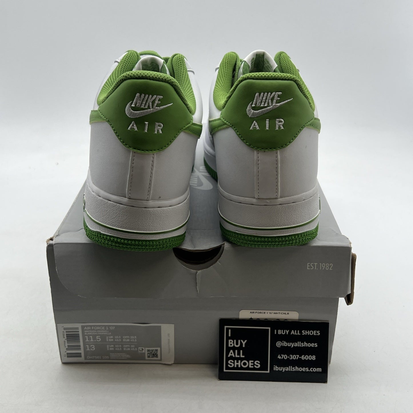 Size 11.5 - Nike Air Force 1 '07 White Chlorophyll (DH7561-105)