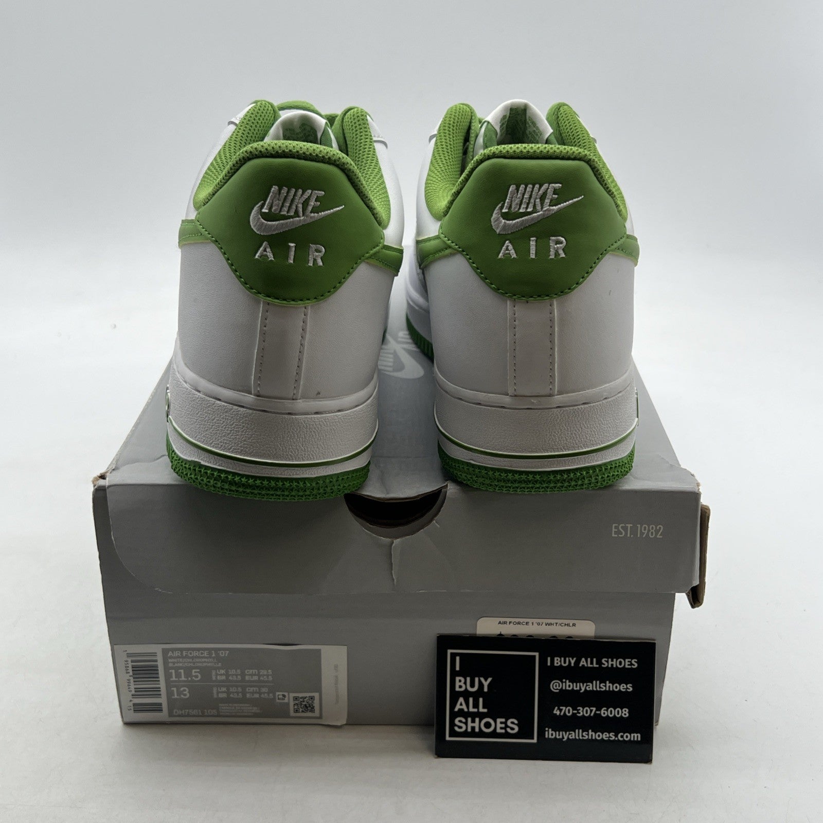 Size 11.5 - Nike Air Force 1 '07 White Chlorophyll (DH7561-105)