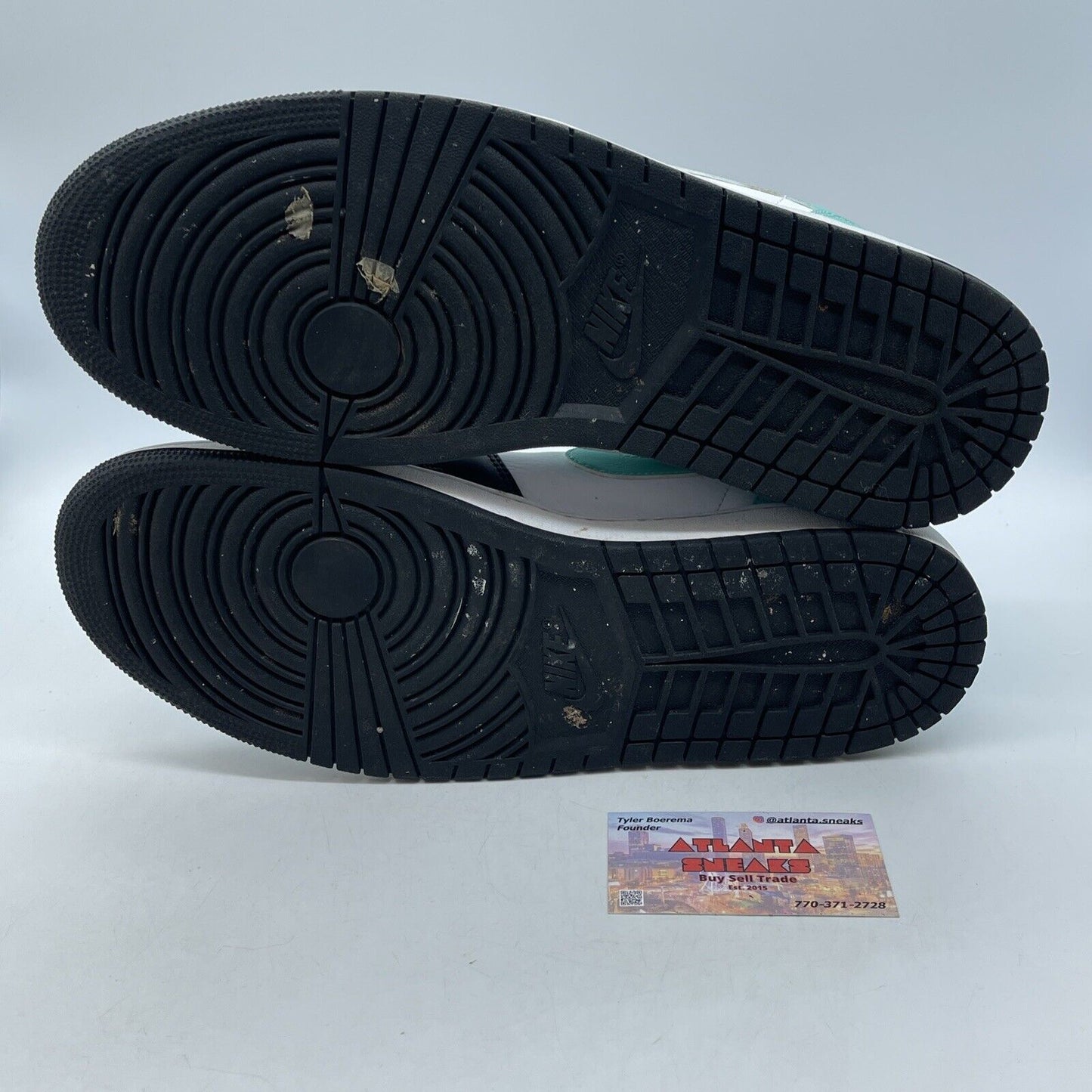 Size 13 - Air Jordan 1 Mid Tropical Twist Blue Black White Leather (554724-132)