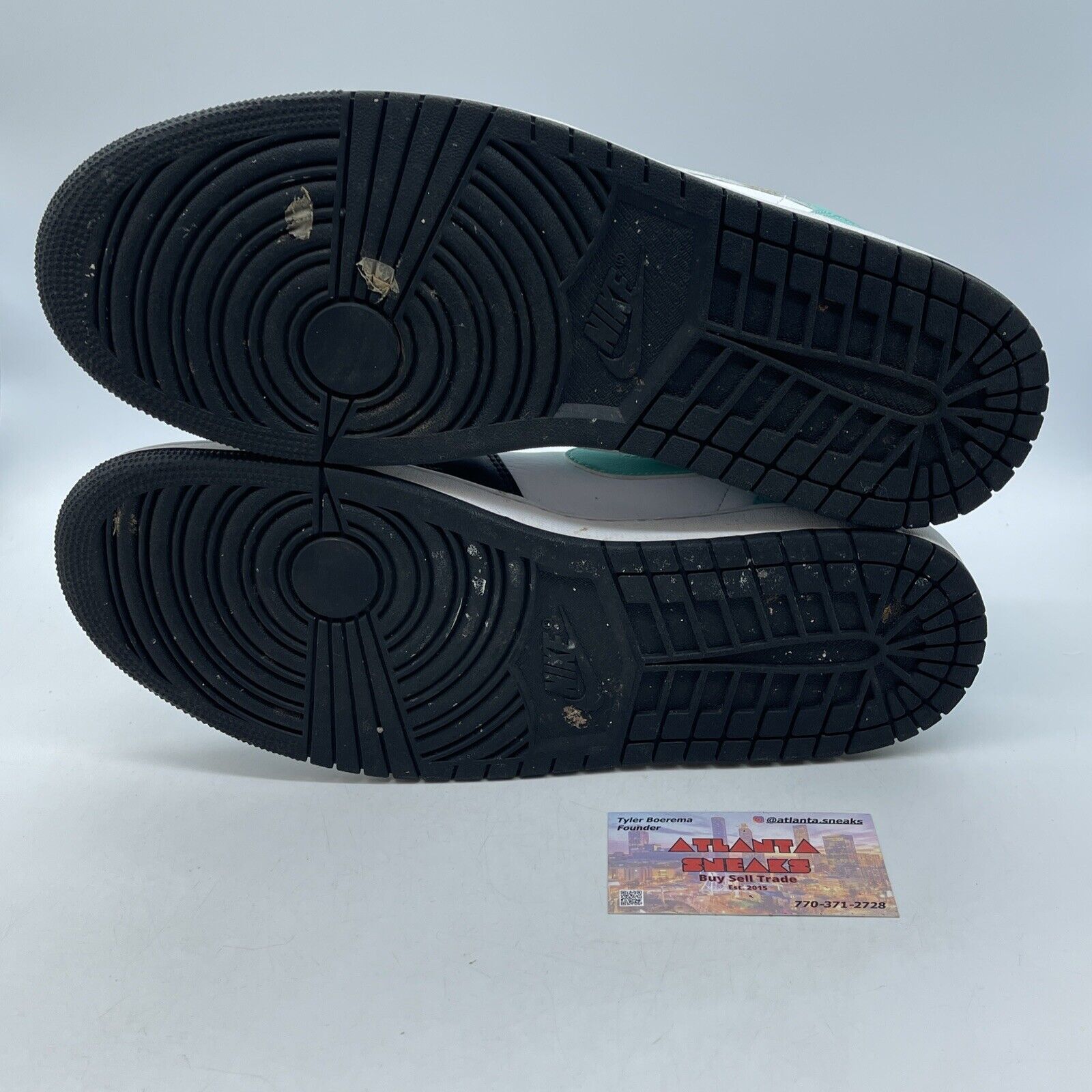 Size 13 - Air Jordan 1 Mid Tropical Twist Blue Black White Leather (554724-132)