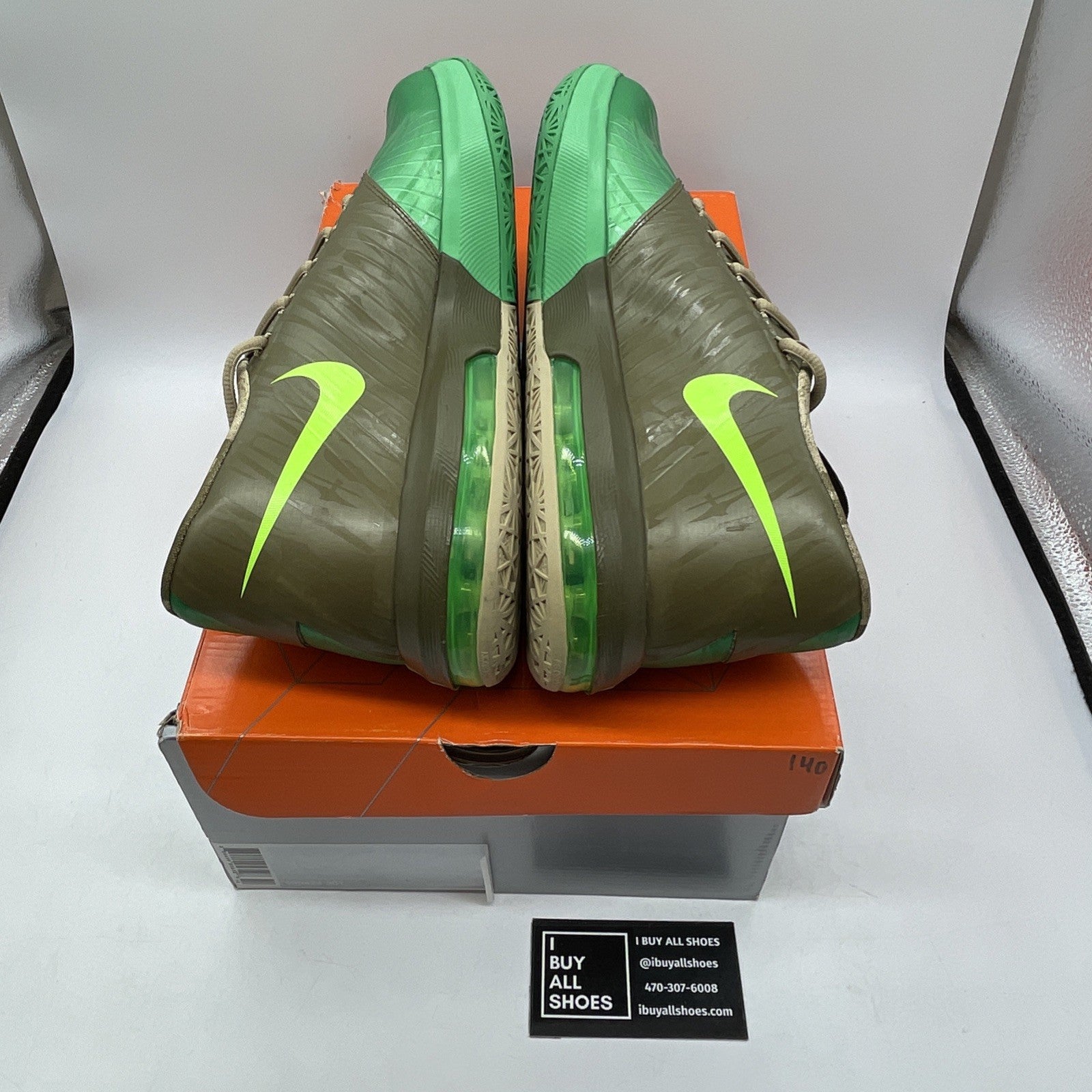 Size 13 - Nike KD 6 Bamboo Green Brown Leather (599424-301)