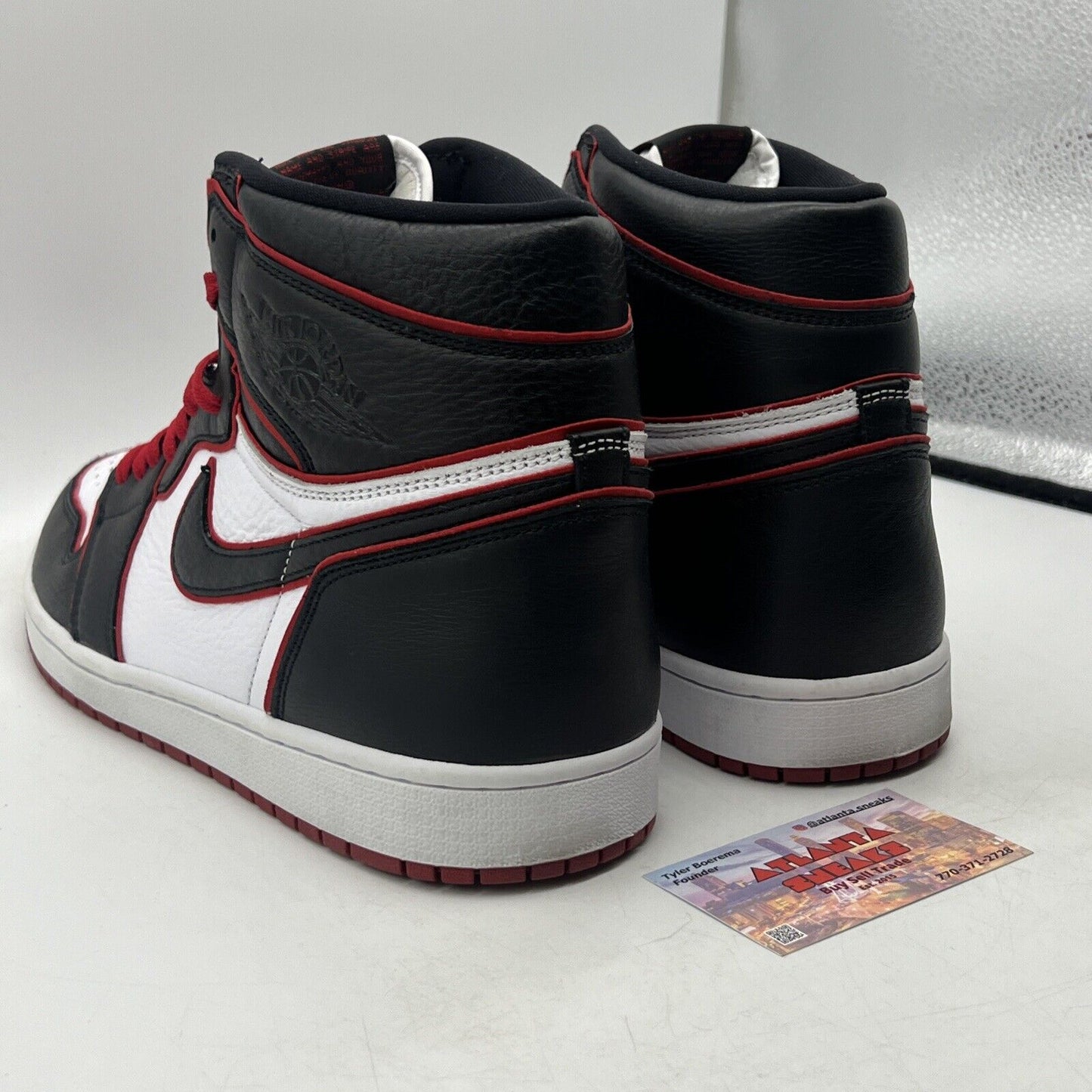 Size 14 - Jordan 1 Retro High OG Bloodline 2019 Black White Leather (555088-062)