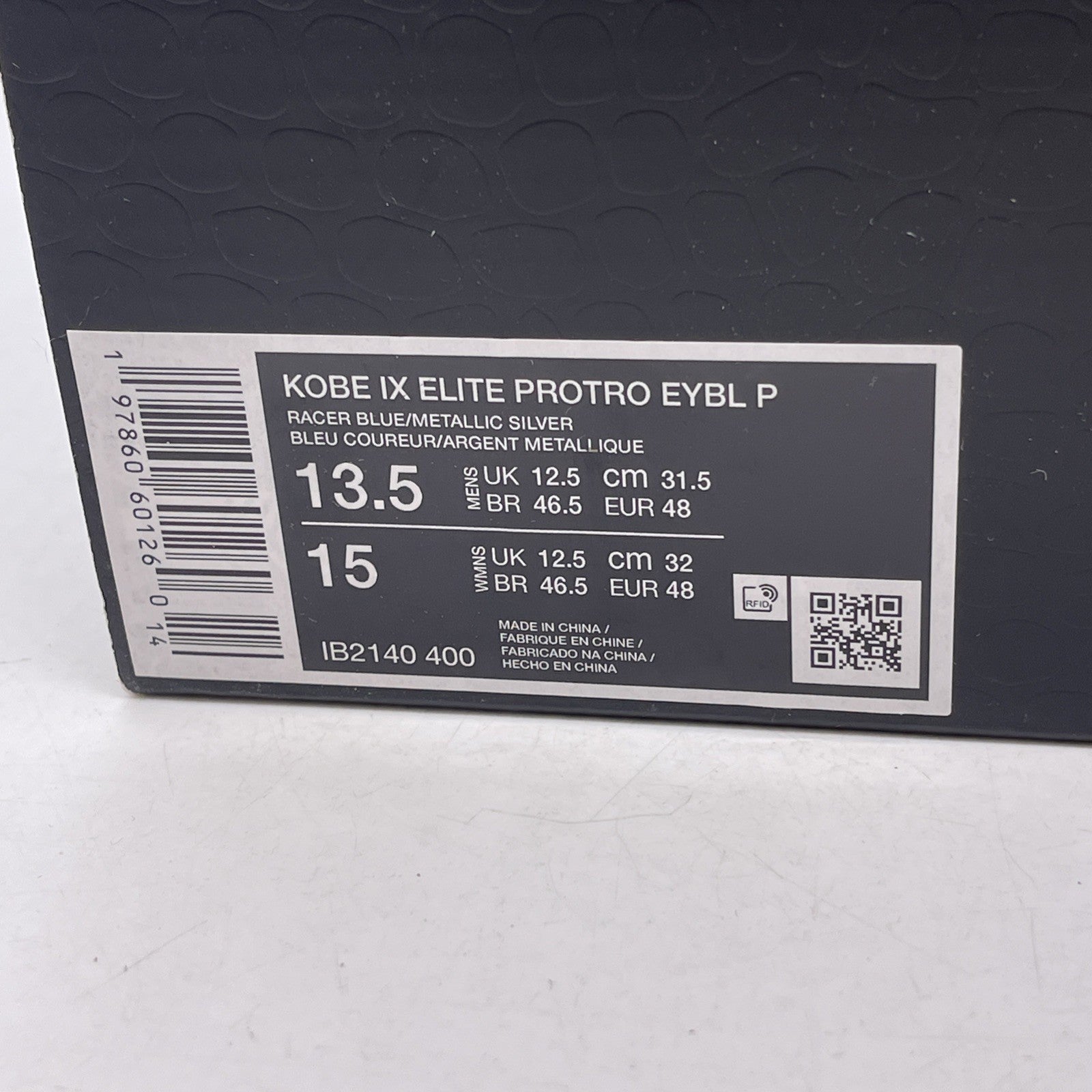 Size 13.5 - Nike Kobe 9 Elite Protro PE Low EYBL (IB2140-400)