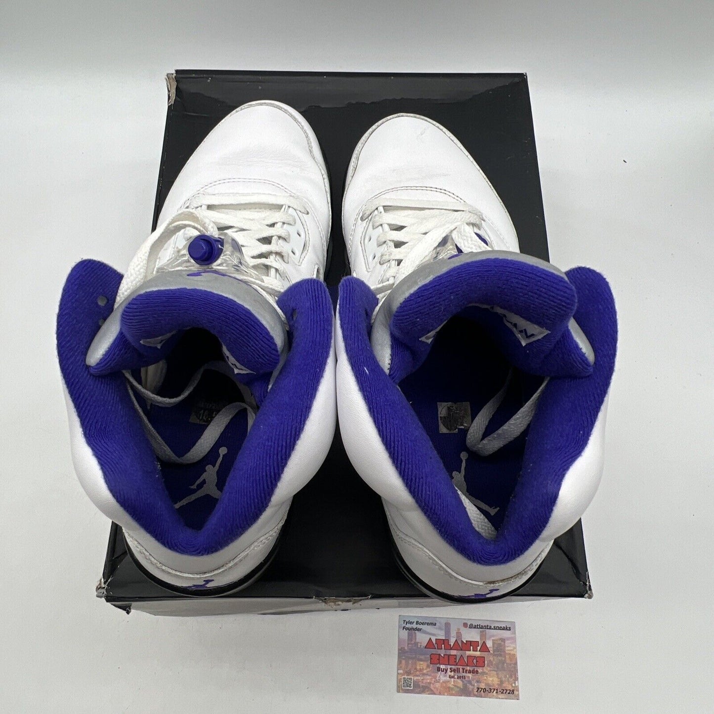 Size 10.5 - Jordan 5 Concord 2022 White Purple Black Leather (DD0587-141)