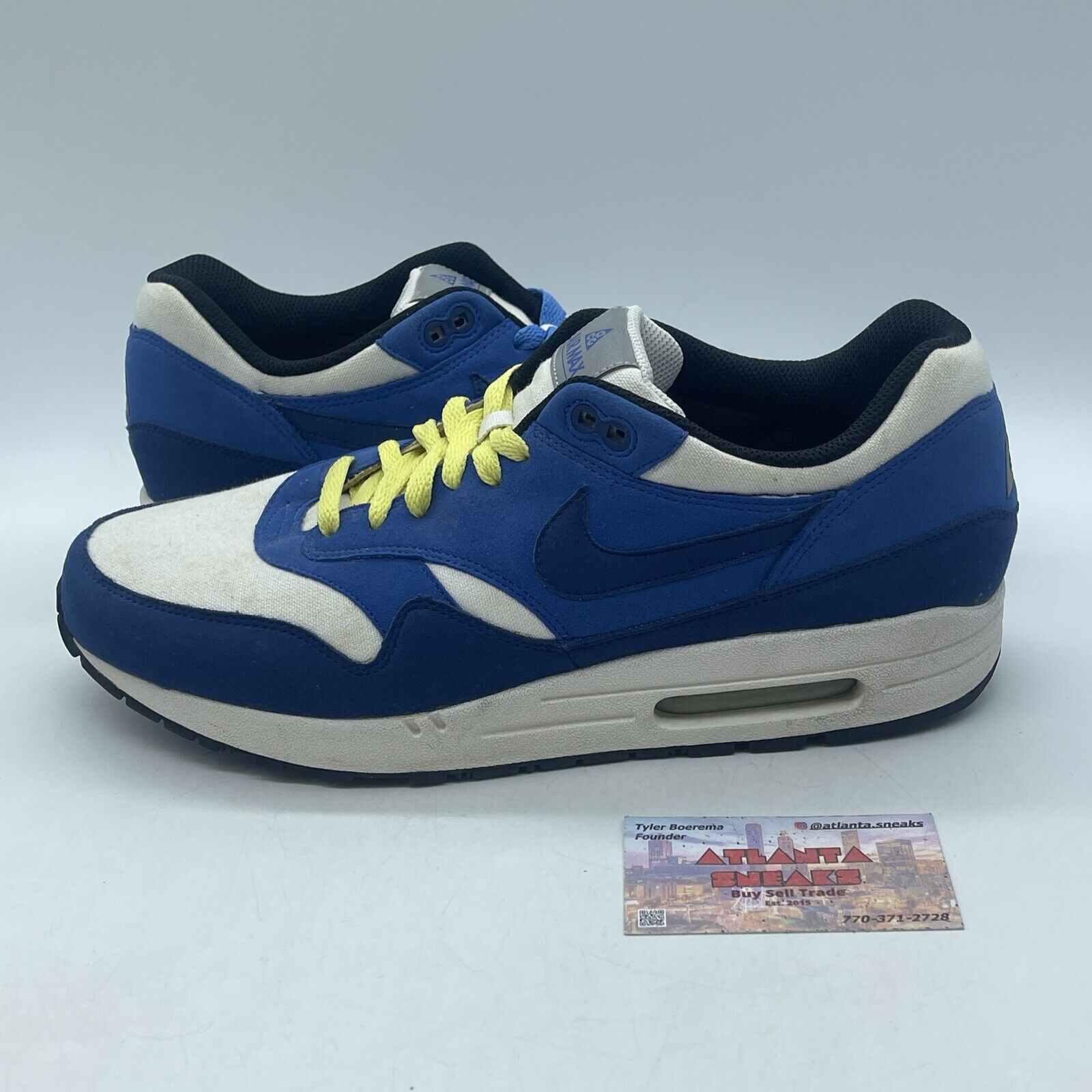 Size 12 - Nike Air Max 1 ACG Pack - Deep Royal Blue White Blue (308866-403)