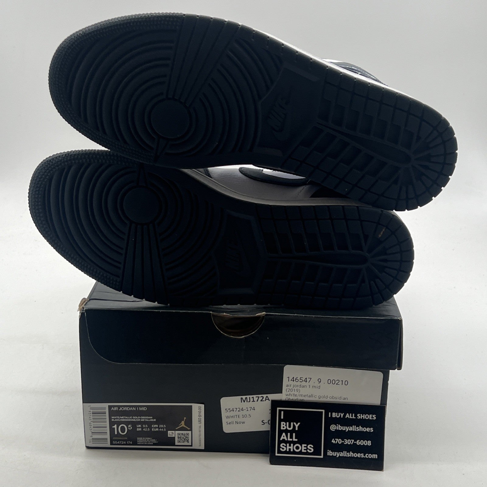 Size 10.5 - Air Jordan 1 Mid Obsidian (554724-174)