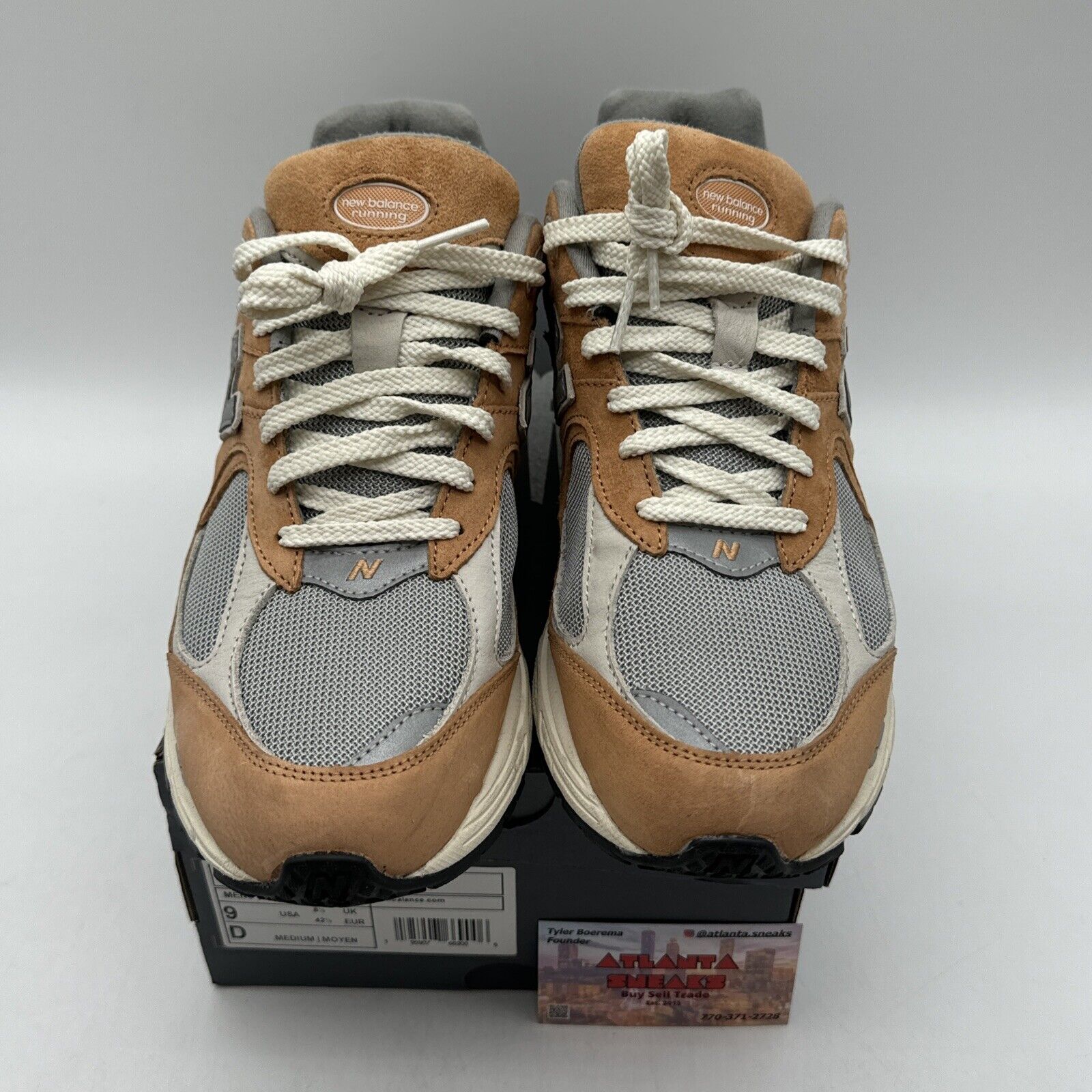 Size 9 - New Balance 2002R Sweet Caramel Brown Suede OG All Grey Comfy Nylon