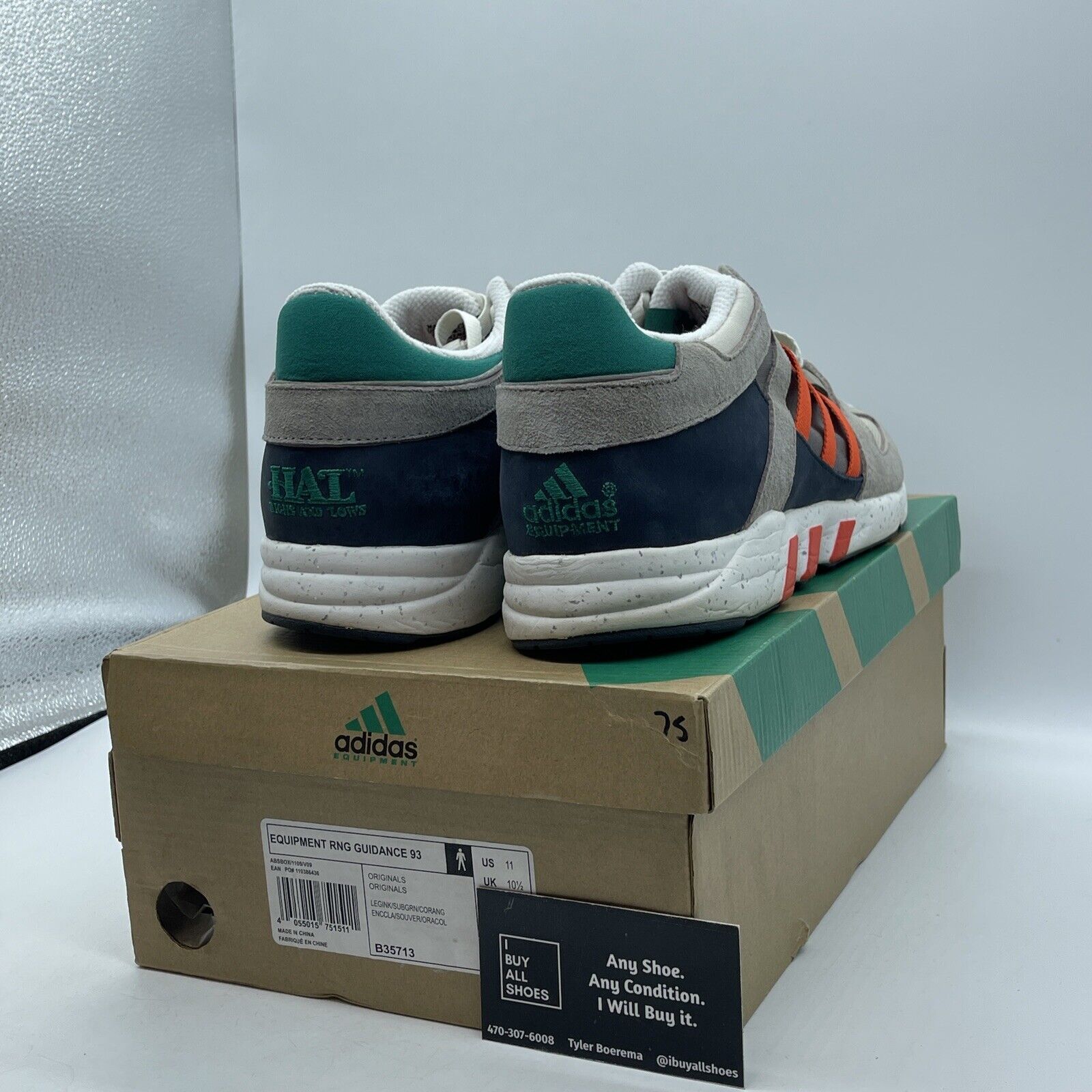 Size 11 - adidas Highs and Lows x EQT RNG Guidance 93 Gray Suede (B35713)