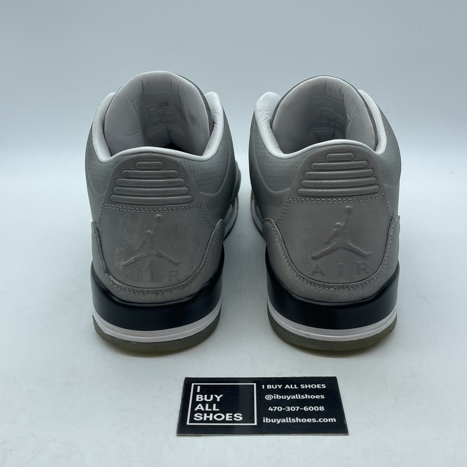 Size 9 - Air Jordan 3 5Lab3 Reflective Silver Black Leather (631603-003)