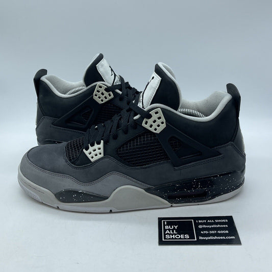 Size 11.5 - Air Jordan 4 Retro 2013 Fear Black White Grey Suede (626969-030)