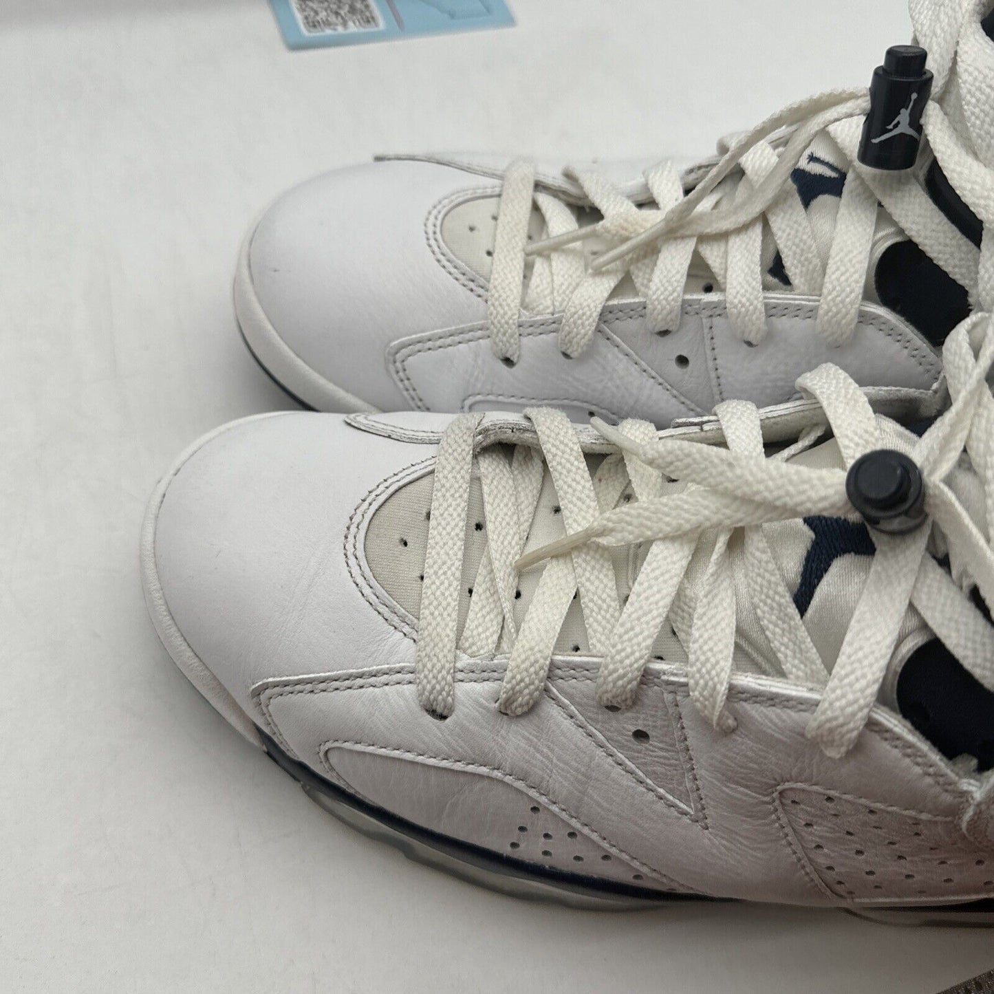 Size 9 - Jordan 6 Retro Midnight Navy White Leather Icy Soles OG All Blues