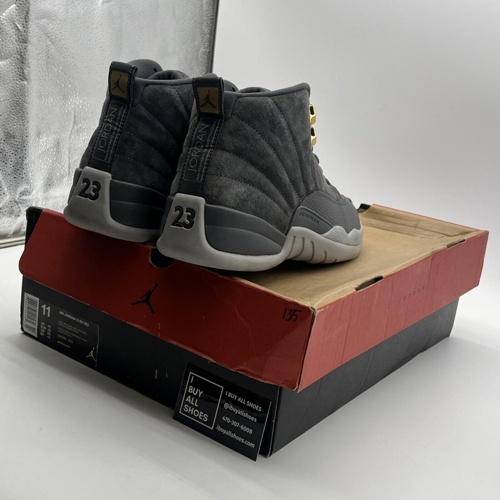Size 11 - Air Jordan 12 Retro Dark Grey (130690-005)