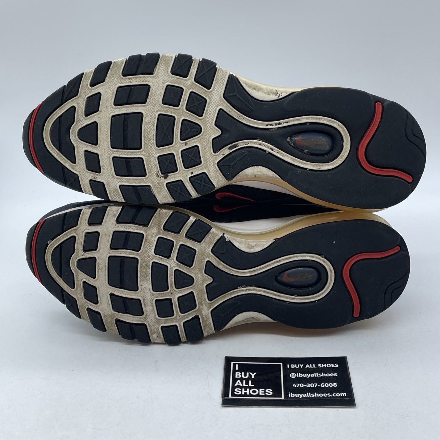 Size 9.5 - Nike Air Max 97 Midnight Navy Blue White Suede (921826-403)