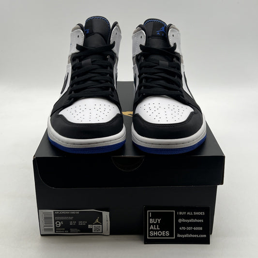 Size 9.5 - Air Jordan 1 SE Mid Royal Black Toe (852542-102)