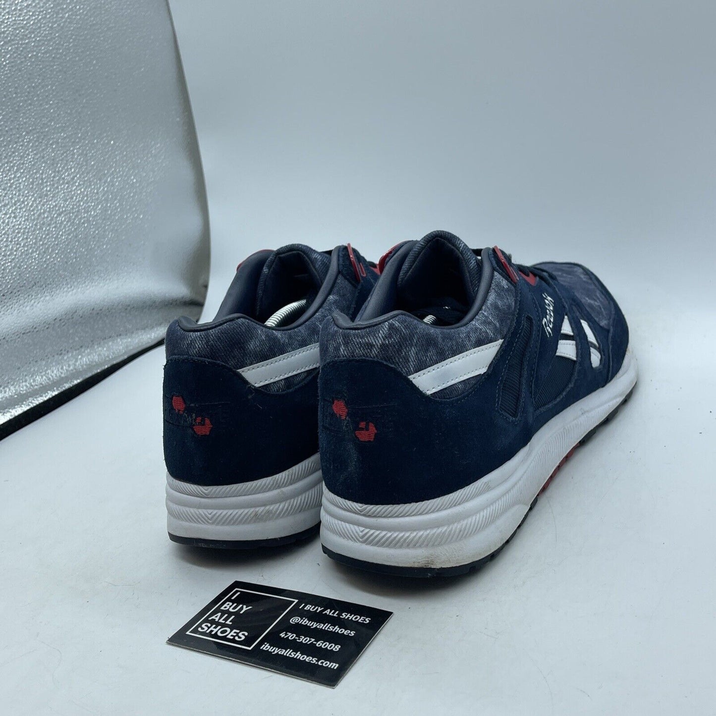 Size 13 - Reebok Awd Navy Blue Ventilator Reebok Blue White Suede (M46439)