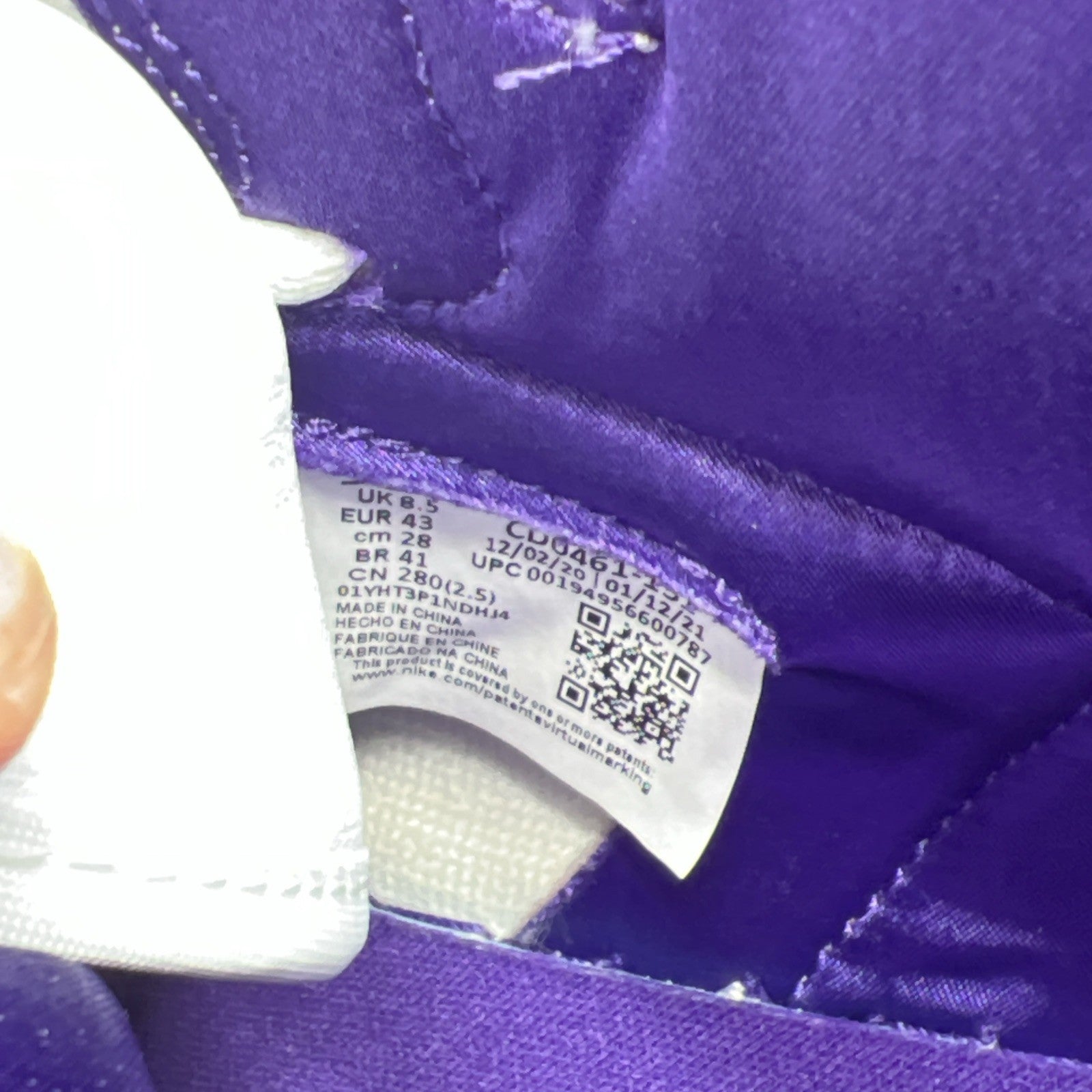 Size 11 - Air Jordan 1 OG High Court Purple W (CD0461-151)
