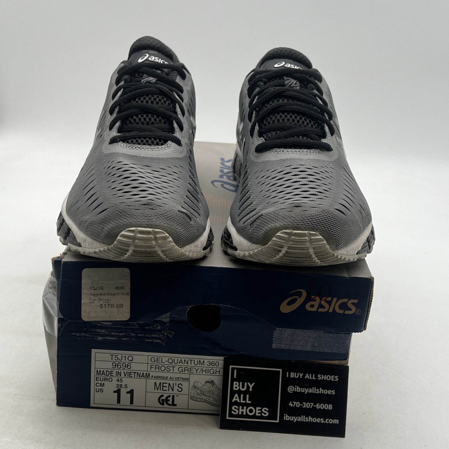 Size 11 - Asics Gel Quantum 360 Running Athletic Shoes Frost Grey (T5J1Q-9696)