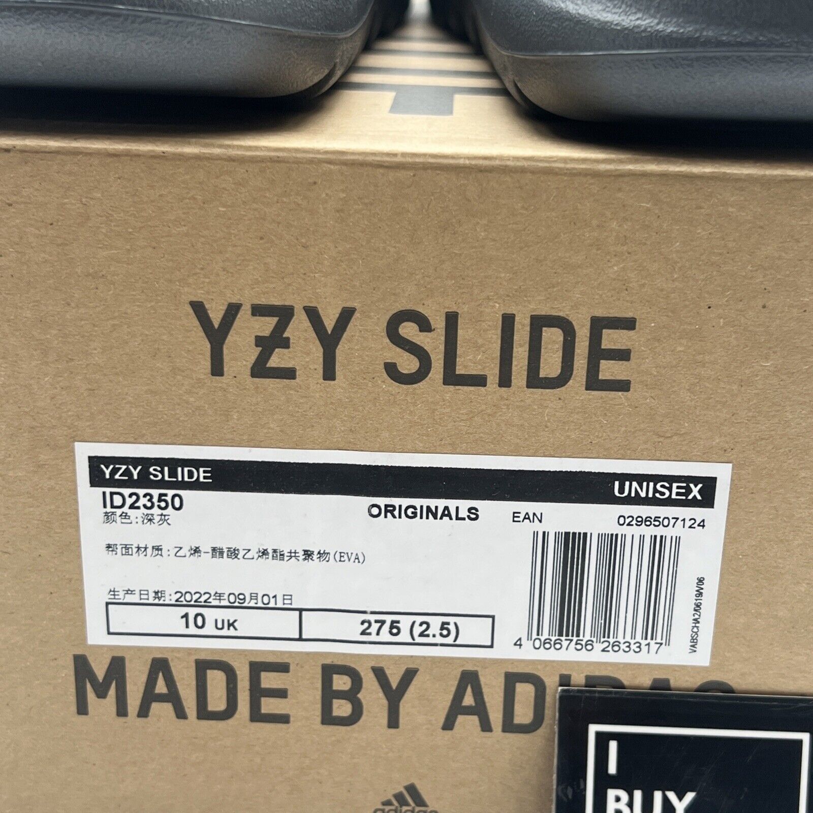 Size 10 - Men’s Adidas Yeezy Slide “Slate Grey”(ID2350)