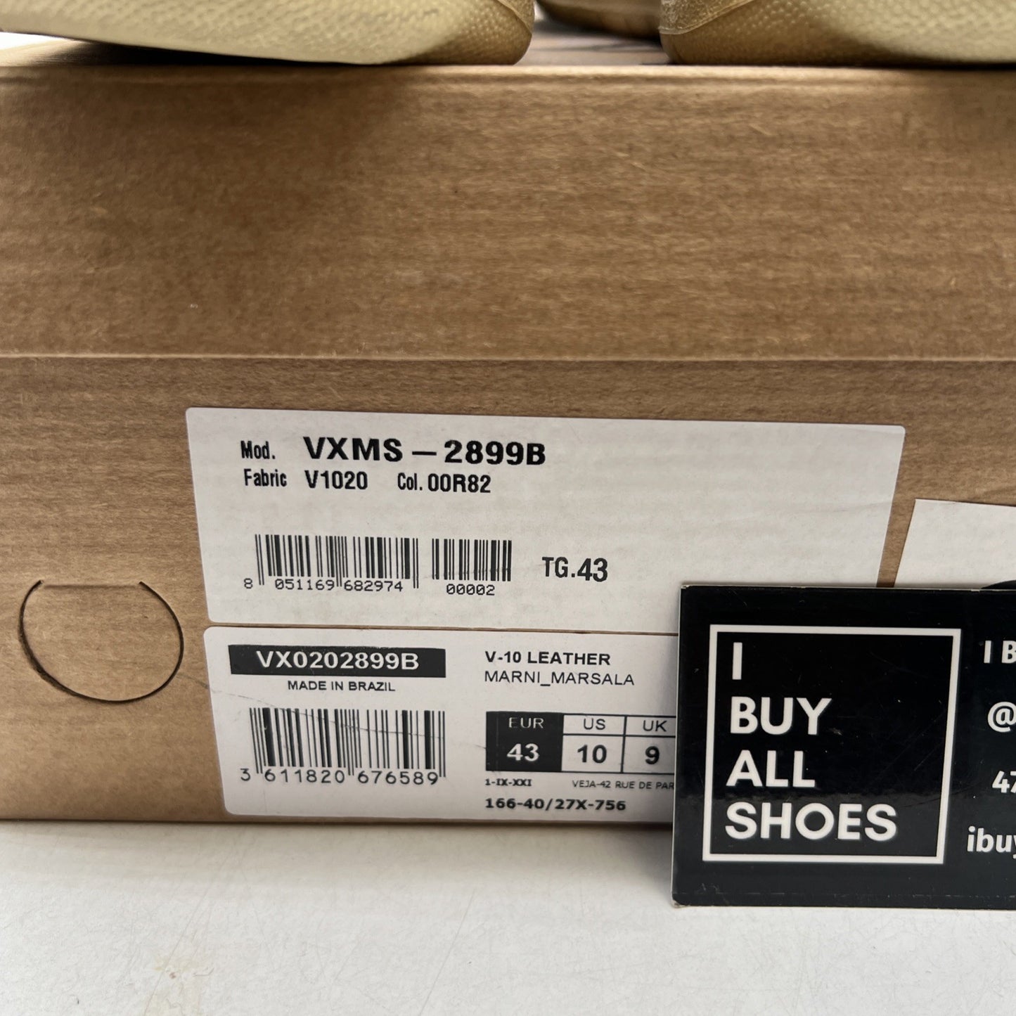 Size 10 - Marni x Veja V-10 Scribble Leather Sneakers