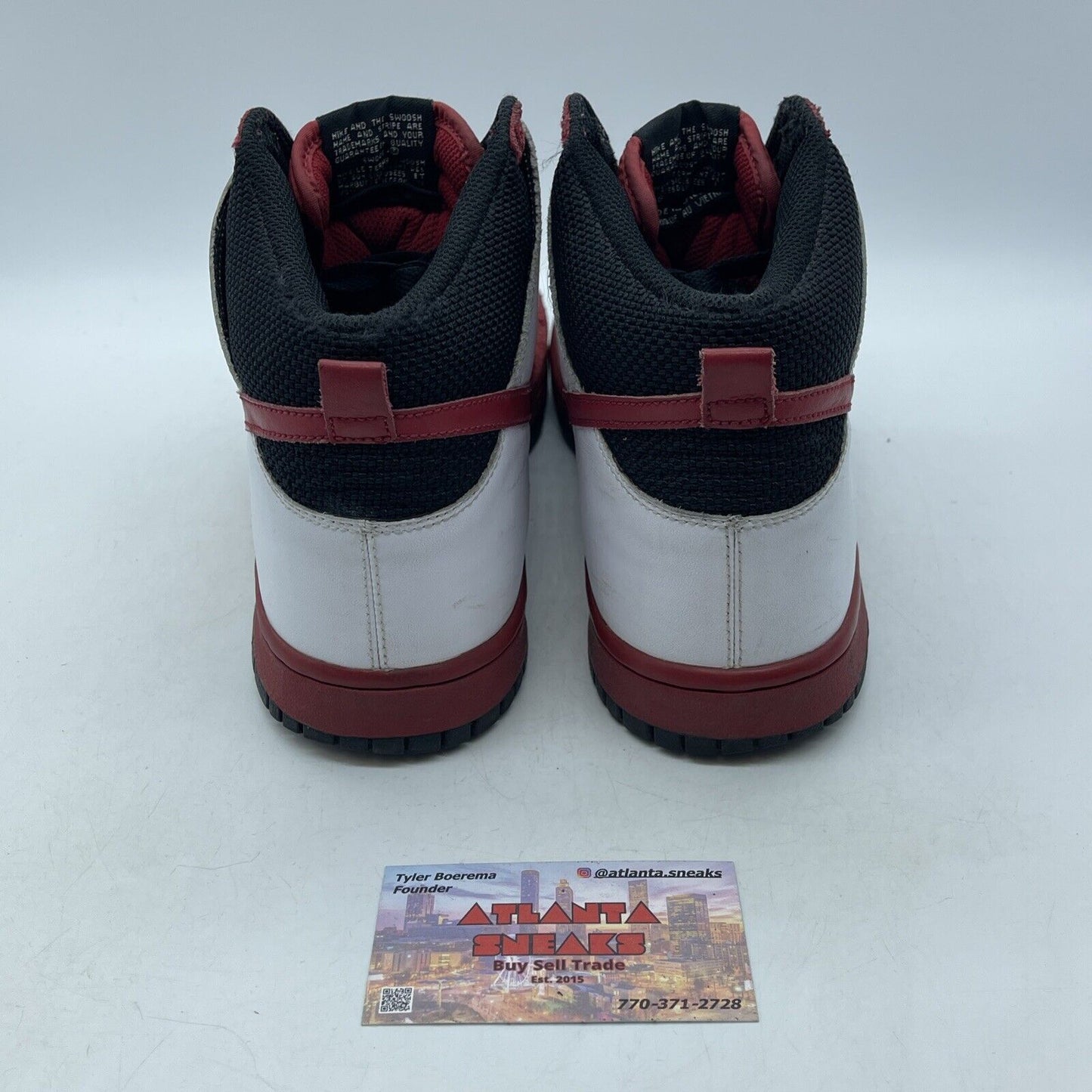 Size 10 - Nike Dunk High Red White Black Suede Leather (317982-661)