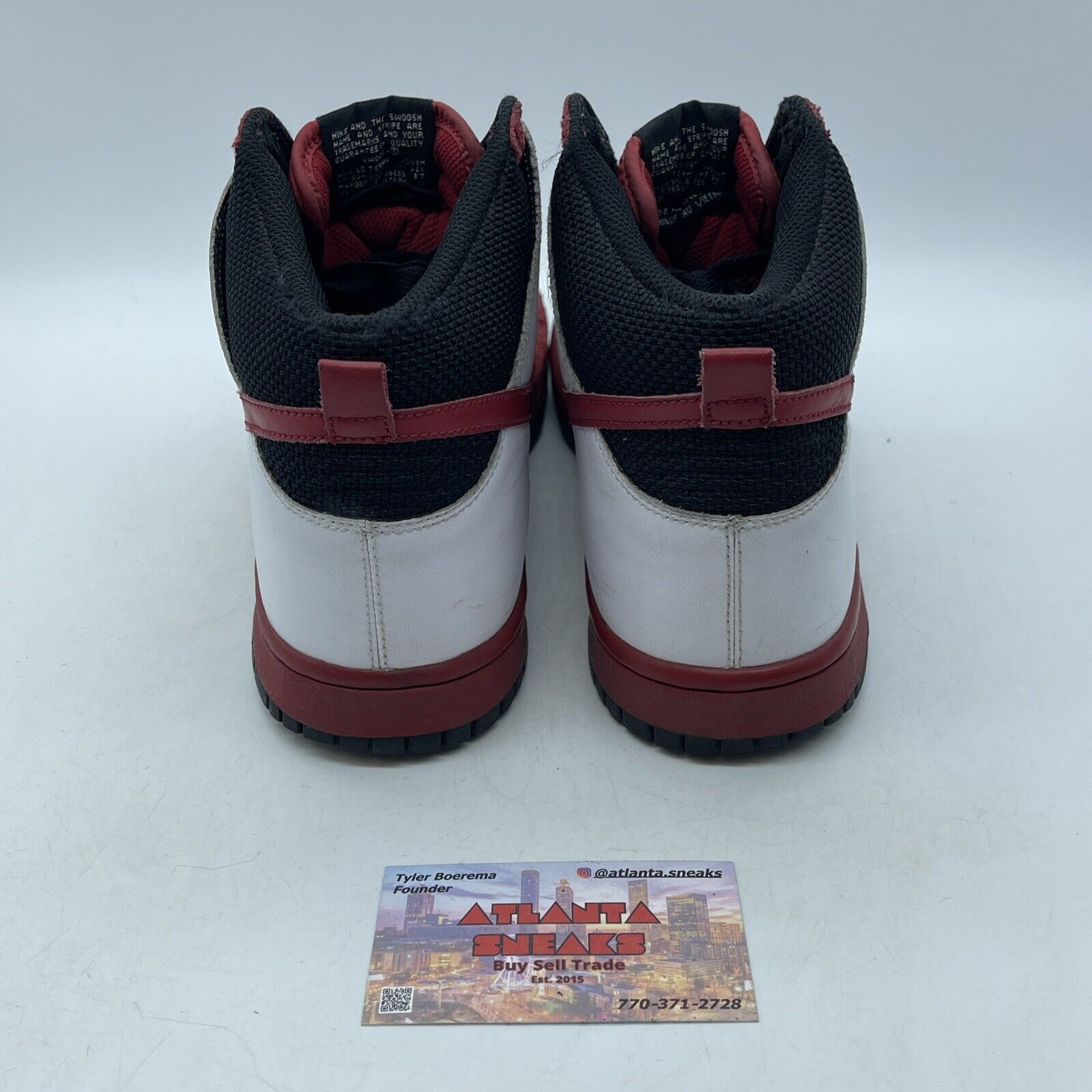 Size 10 - Nike Dunk High Red White Black Suede Leather (317982-661)