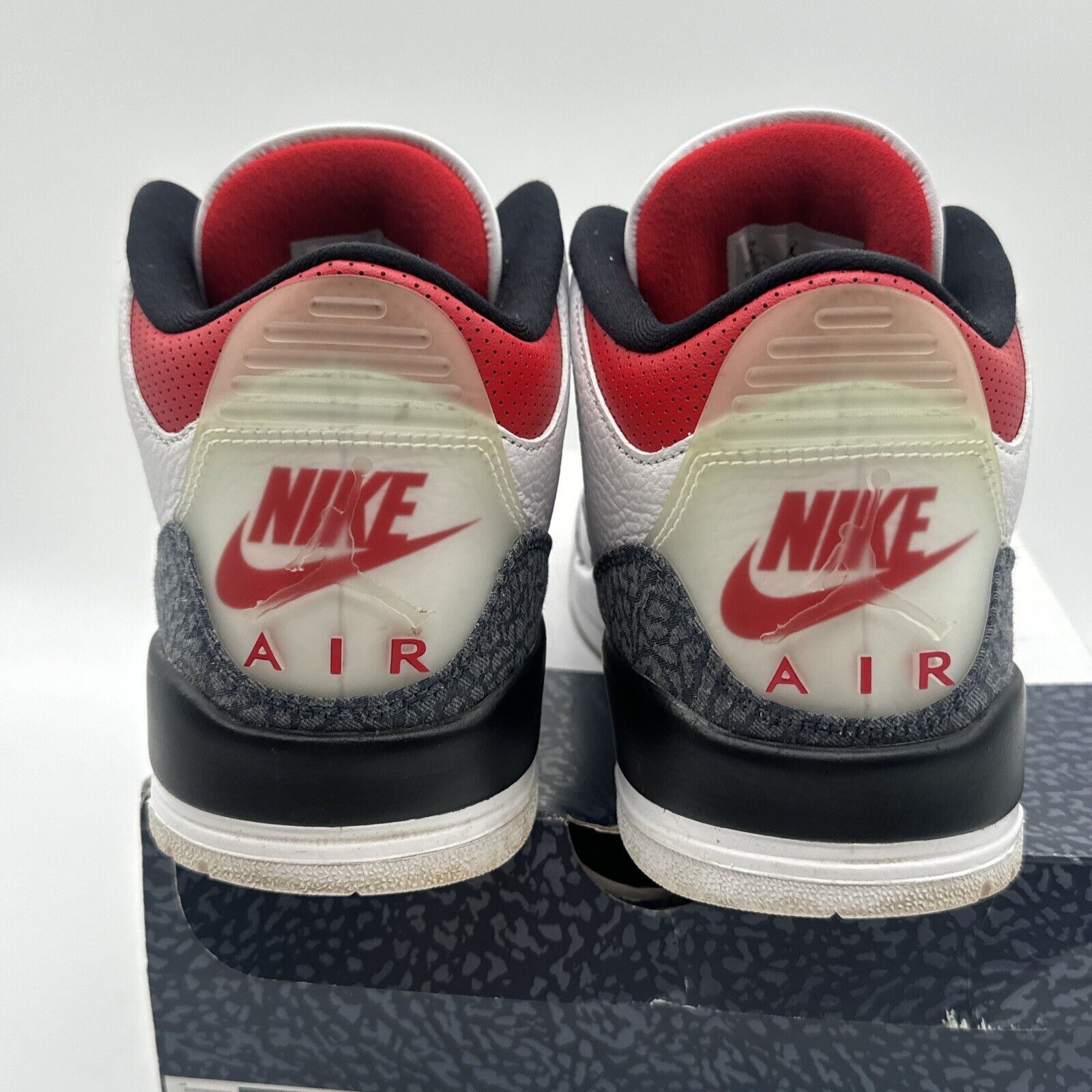 Size 9 - Jordan 3 Retro Denim SE Fire Red 2020 White Red Navy Jeans Premium Mate