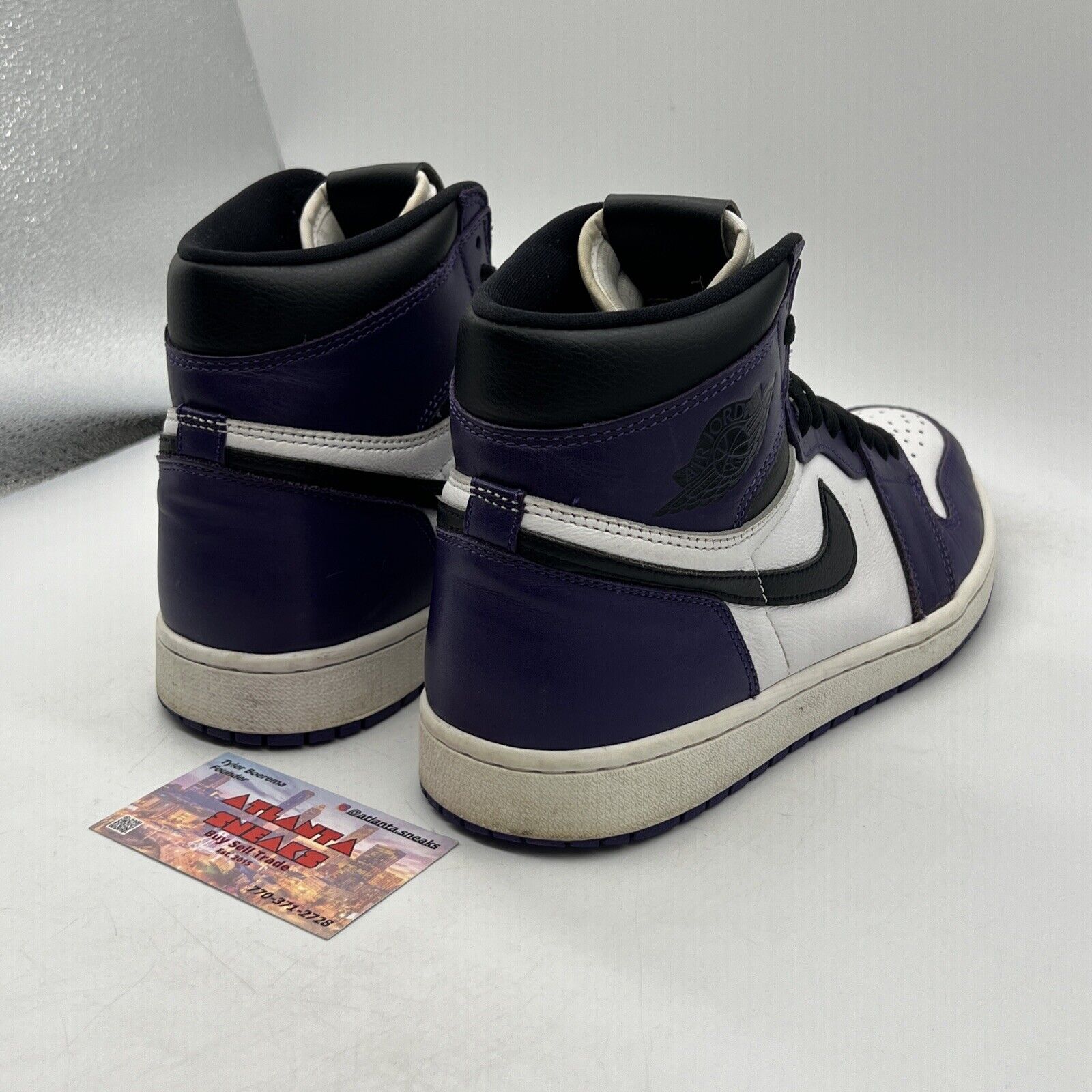 Size 9.5 - Jordan 1 Retro OG High Court Purple 2.0 Black White Leather 555088500