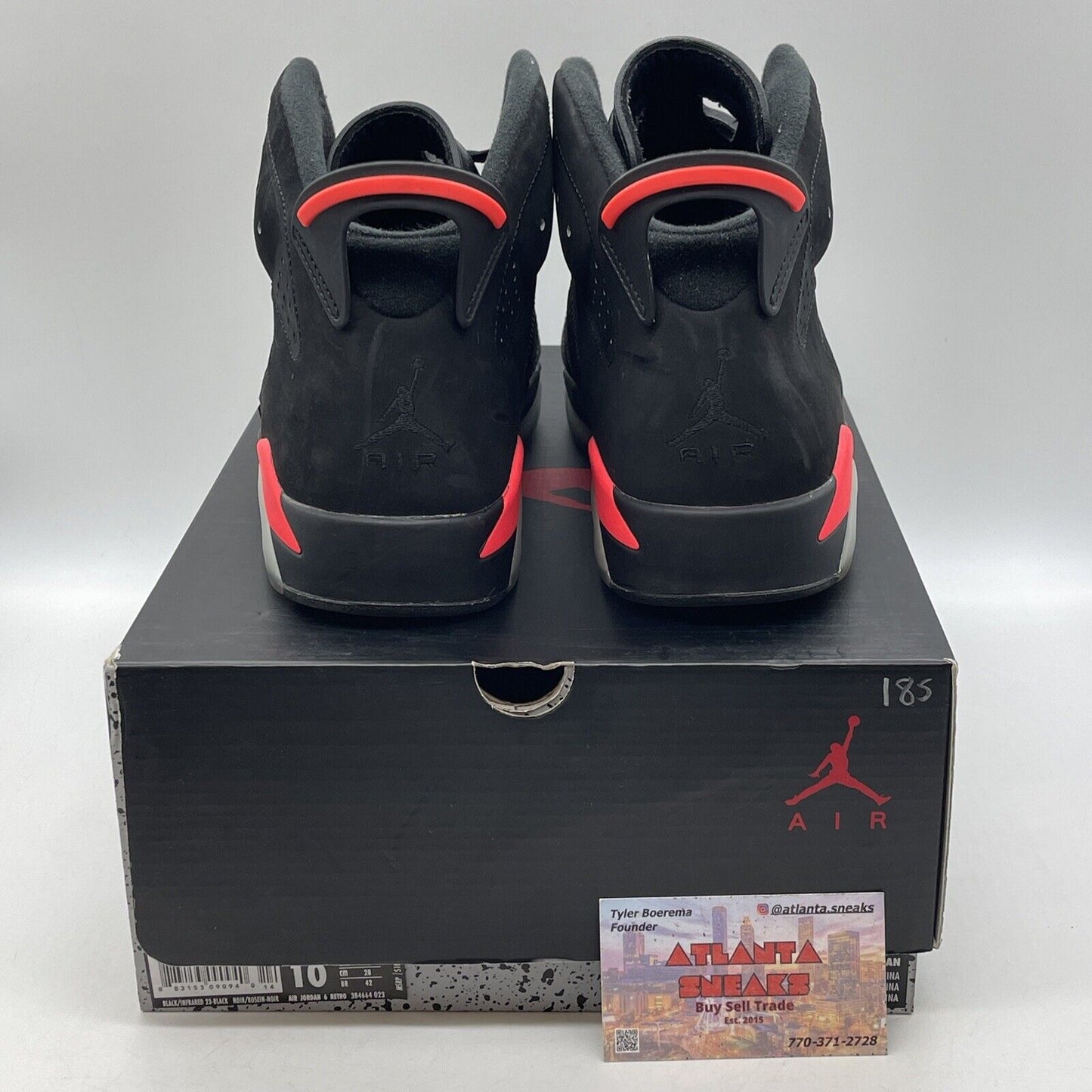 Size 10 - Jordan 6 Retro Infrared Black 2014 Pink Black Suede (384664-023)