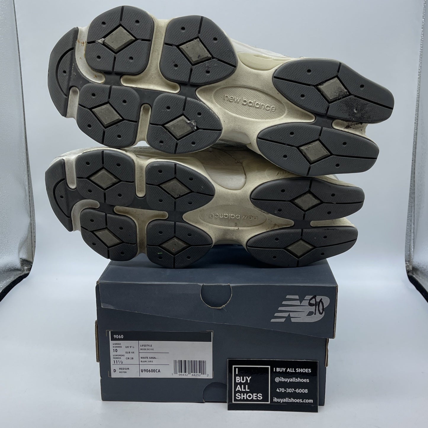 Size 10 - New Balance 9060 Sea Salt Concrete Grey Suede Leather (U9060ECA)