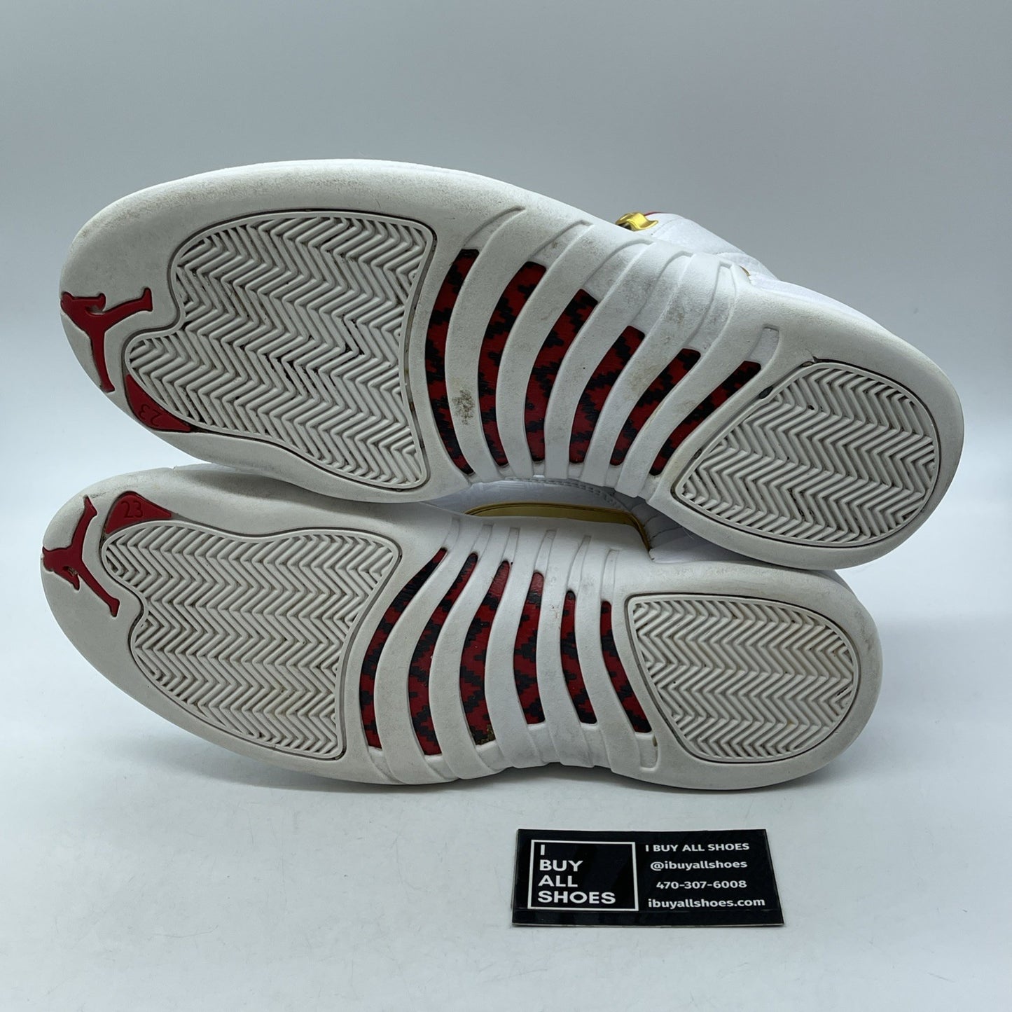 Size 11.5 - Air Jordan 12 Retro FIBA White Red Gold Leather (130690-107)