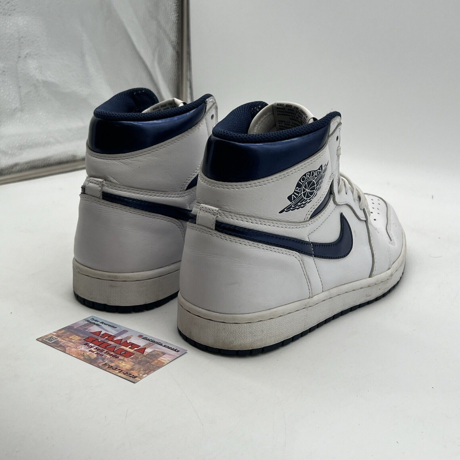 Size 9.5 - Air Jordan 1 Retro OG High Metallic Navy (555088-106)