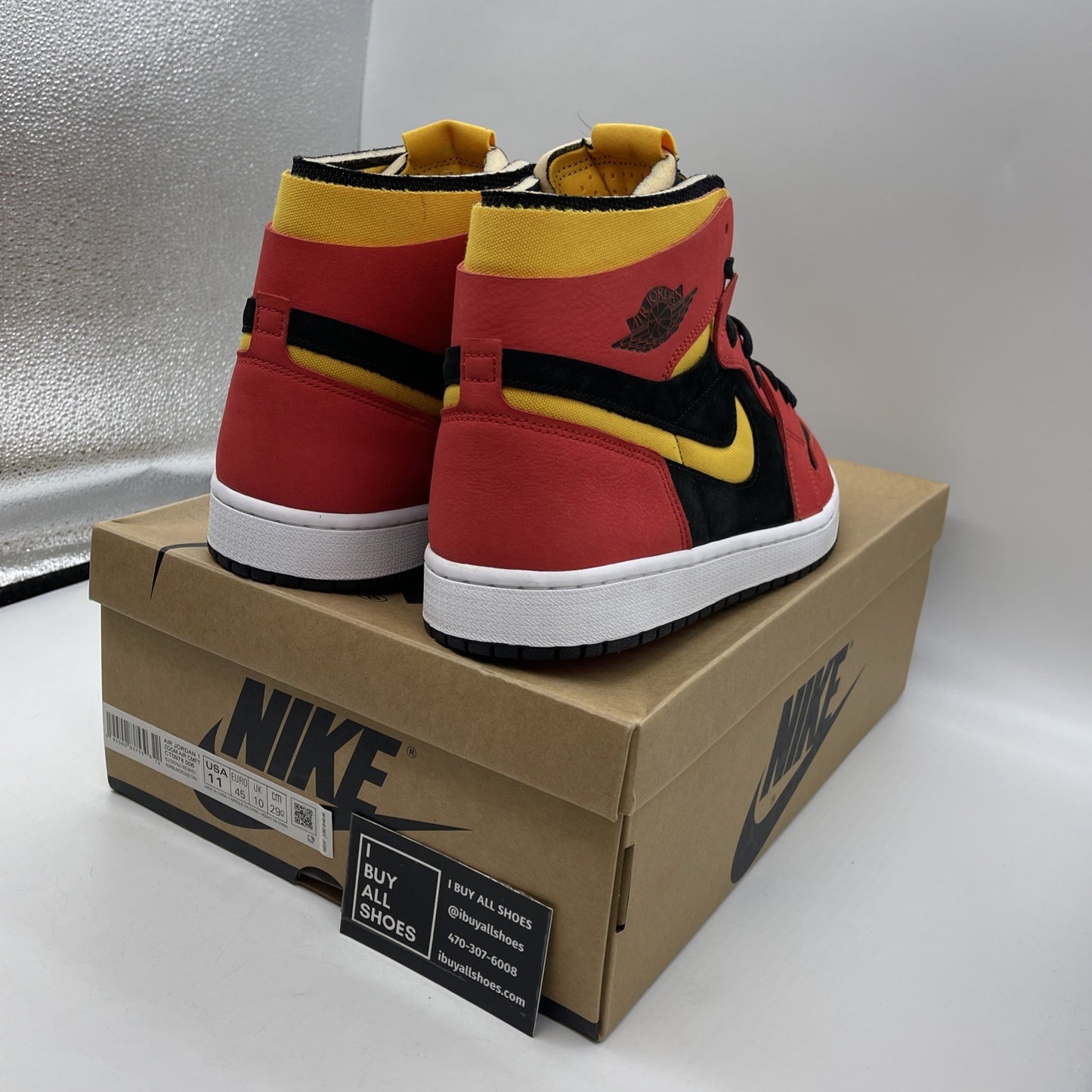 Size 11 - Air Jordan 1 Zoom Comfort High Chile Red Black Suede (CT0978-006)