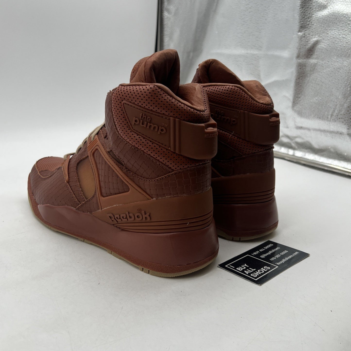 Size 9.5 - Reebok The Pump Certified x Social Status Brown Orange woven NWB