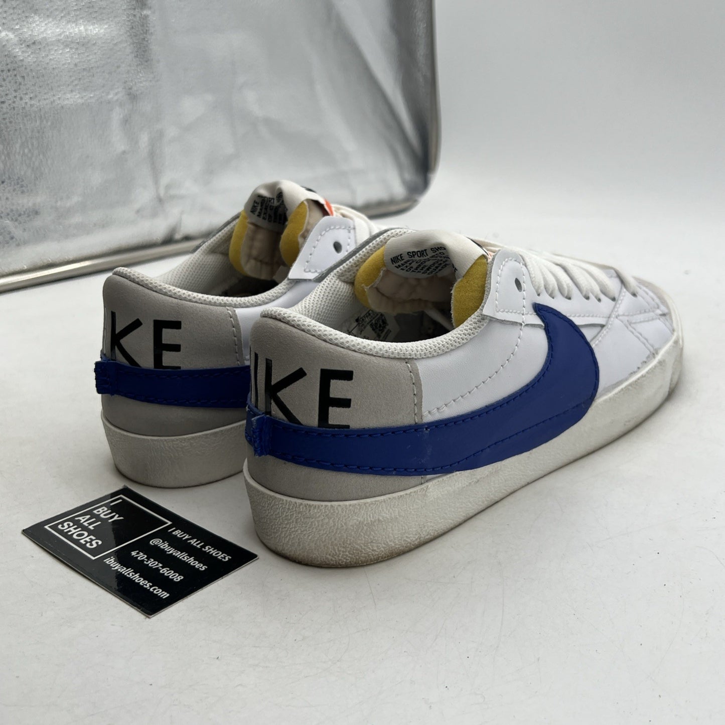 Size 12 - Nike Blazer '77 Jumbo Low White Old Royal (DQ8768-100)