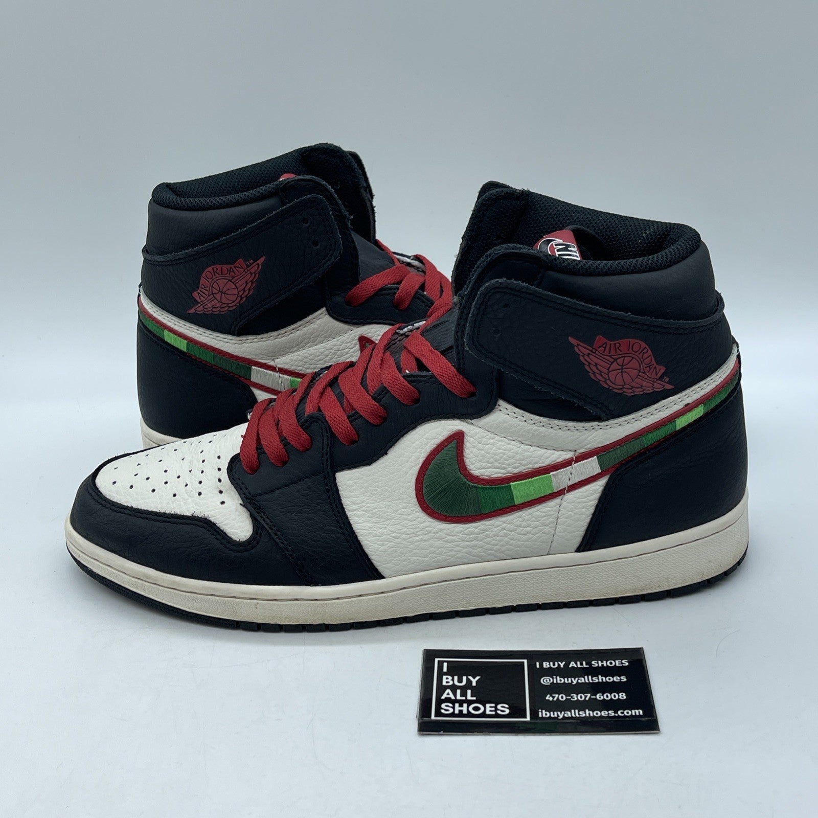 Size 12 - Air Jordan 1 Retro OG High A Star Is Born Leather Black (555088-015)