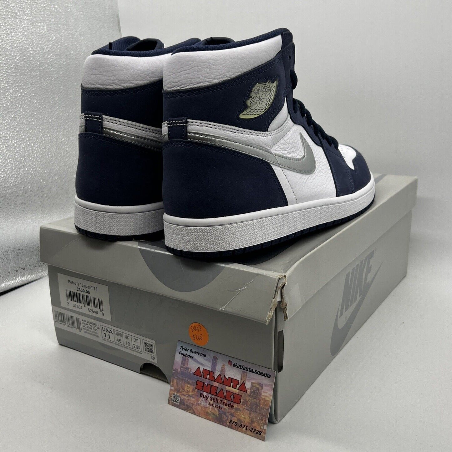 Size 11 - Jordan 1 Retro High CO.JP Midnight Navy White Silver (DC1788-100)