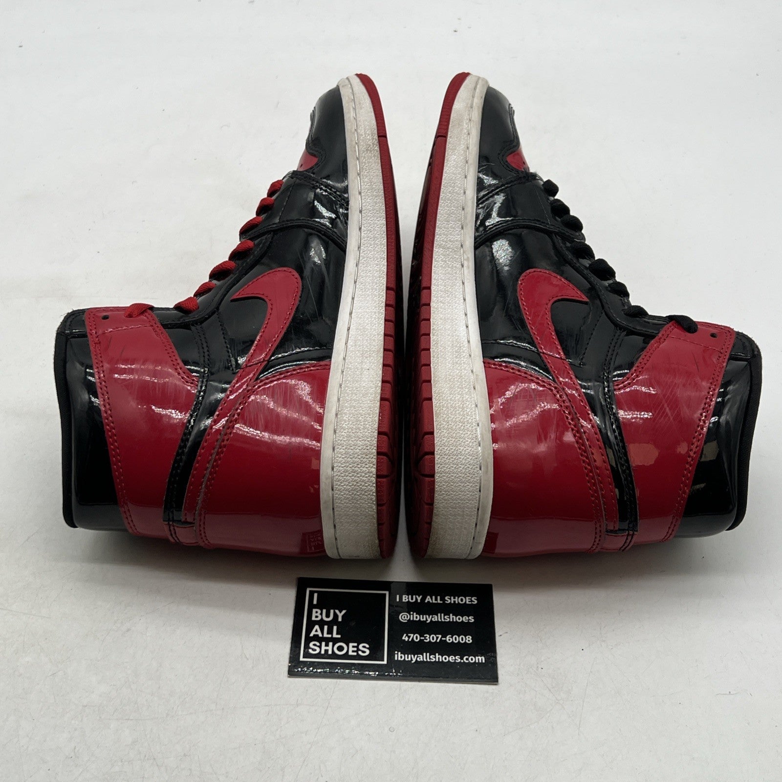 Size 9.5 - Air Jordan 1 Retro OG High Patent Bred (555088-063)